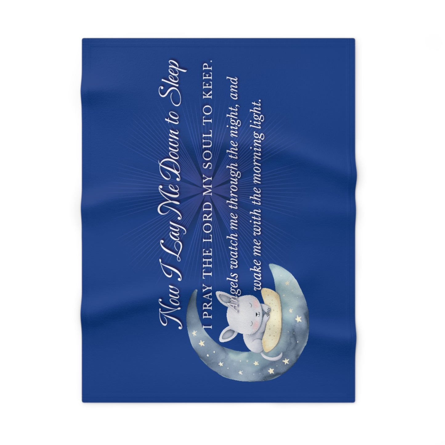 Soft Fleece Baby Blanket - Now I Lay Me Down to Sleep Blanket for Newborns and Toddlers, Nighttime Prayer Design for Comfort and Security,,