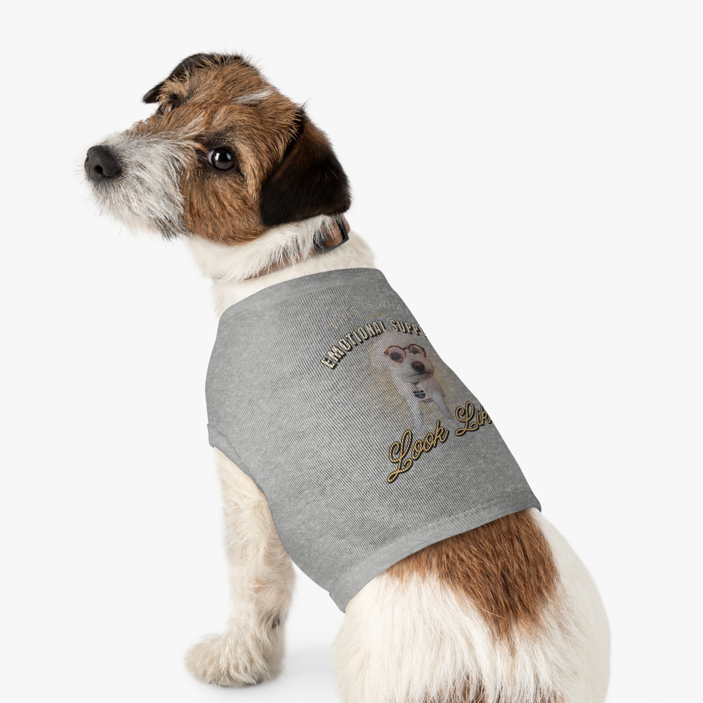 Emotional Support Pet Tank Top, Dog Lover Gift, Pet Apparel for Fun Outings, Cute Pet Costume, Pet Shirt for Walks
