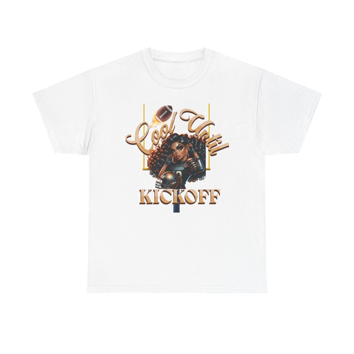 Cool Vibes Kickoff T-Shirt, Game Day Tee, Chic Football Apparel, Football Girl Shirt, Woman Glam Football Shirt, Cute Football Tees, Football Shirts