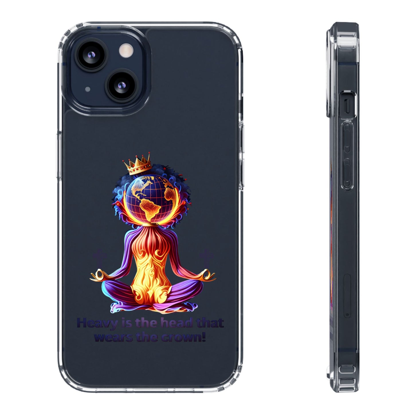 "Heavy is the Head" Clear Cellphone Case Cases, Inspirational Cellphone Case for iPhone and Samsung Phones, Custom Cellphone Case