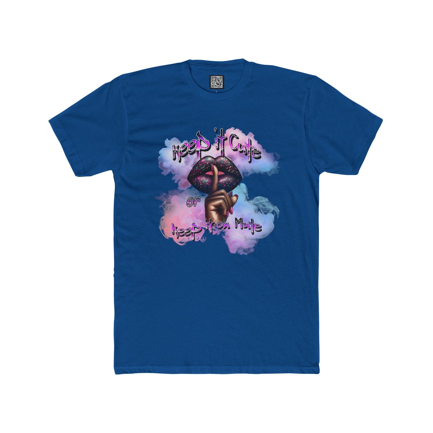 Keep It Cute Cotton Crew Tee - Trendy Graphic Shirt for Everyday Style. Keep It Cute or Keep It on Mute T-Shirt, Positive Speaking Only Tees