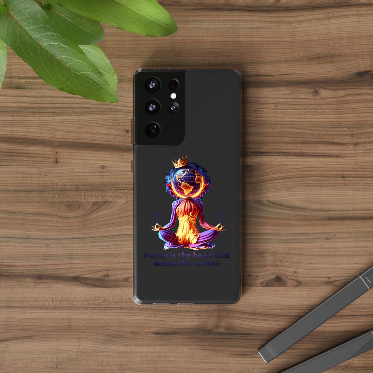 "Heavy is the Head" Clear Cellphone Case Cases, Inspirational Cellphone Case for iPhone and Samsung Phones, Custom Cellphone Case