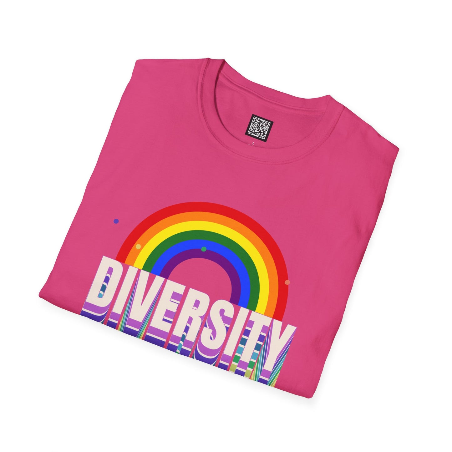 Rainbow Diversity Unisex Softstyle T-Shirt, LGBTQ+ Pride Apparel, WEHO Inclusive Gift, Casual Wear, Colorful Tee for Pride Celebrations
