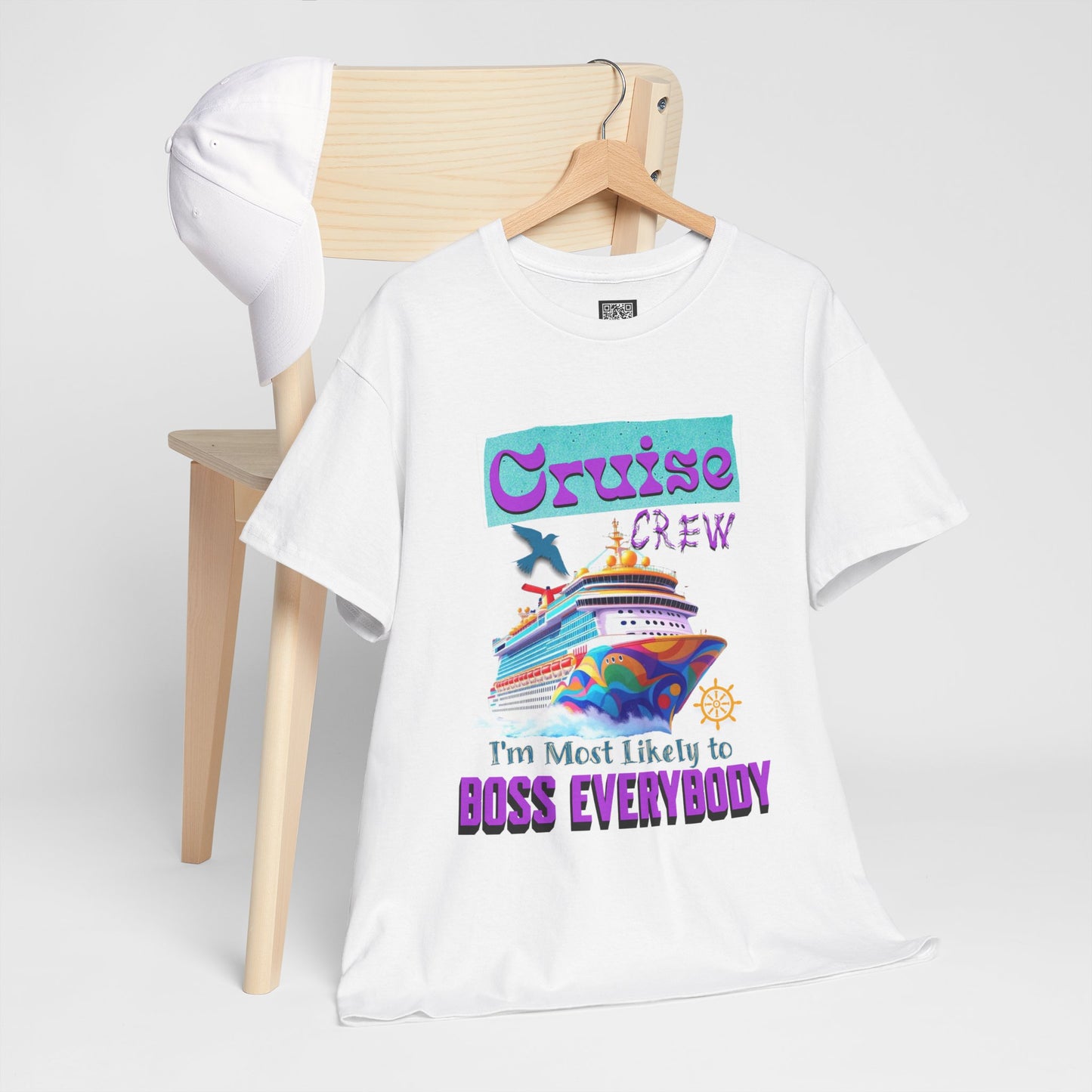 Cruise Crew Heavy Cotton Tee - Fun Cruise Vacation Shirt, Cruise-themed Apparel, Travel Gift, Nautical Wear, Summer Adventure T-Shirt
