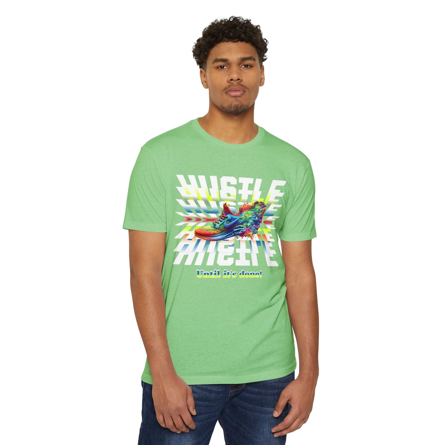 Unisex Motivational Hustle T-Shirt, Never Give Up Shirt, Hustle and Motivate Shirt, Perseverance and Commitment Tees