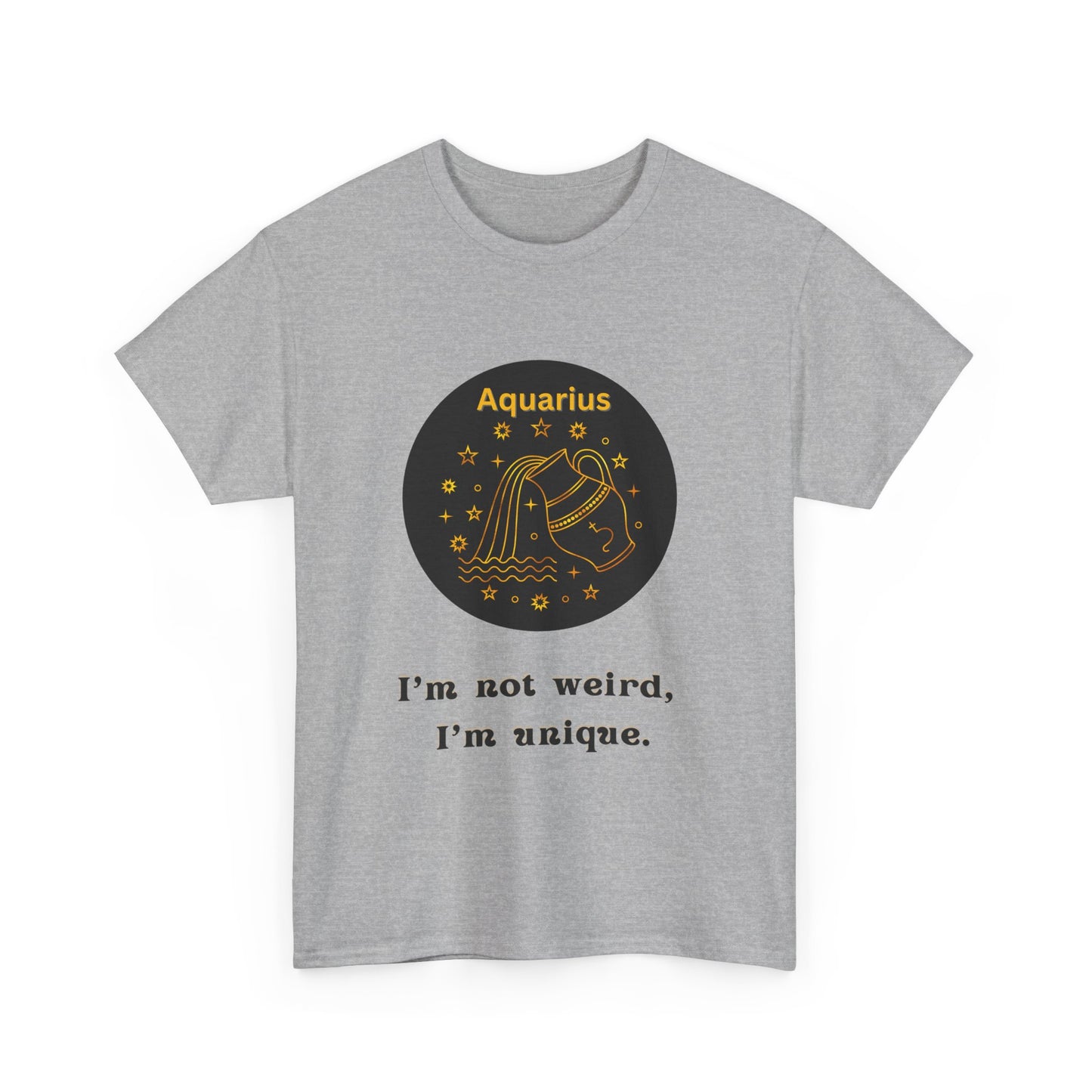 Aquarius T-Shirt, Aquarius Horoscope Gifts, Birth Month Gifts, Zodiac Sign T-Shirt Gifts, Astrology T-Shirt, Unisex Heavy Cotton Tee