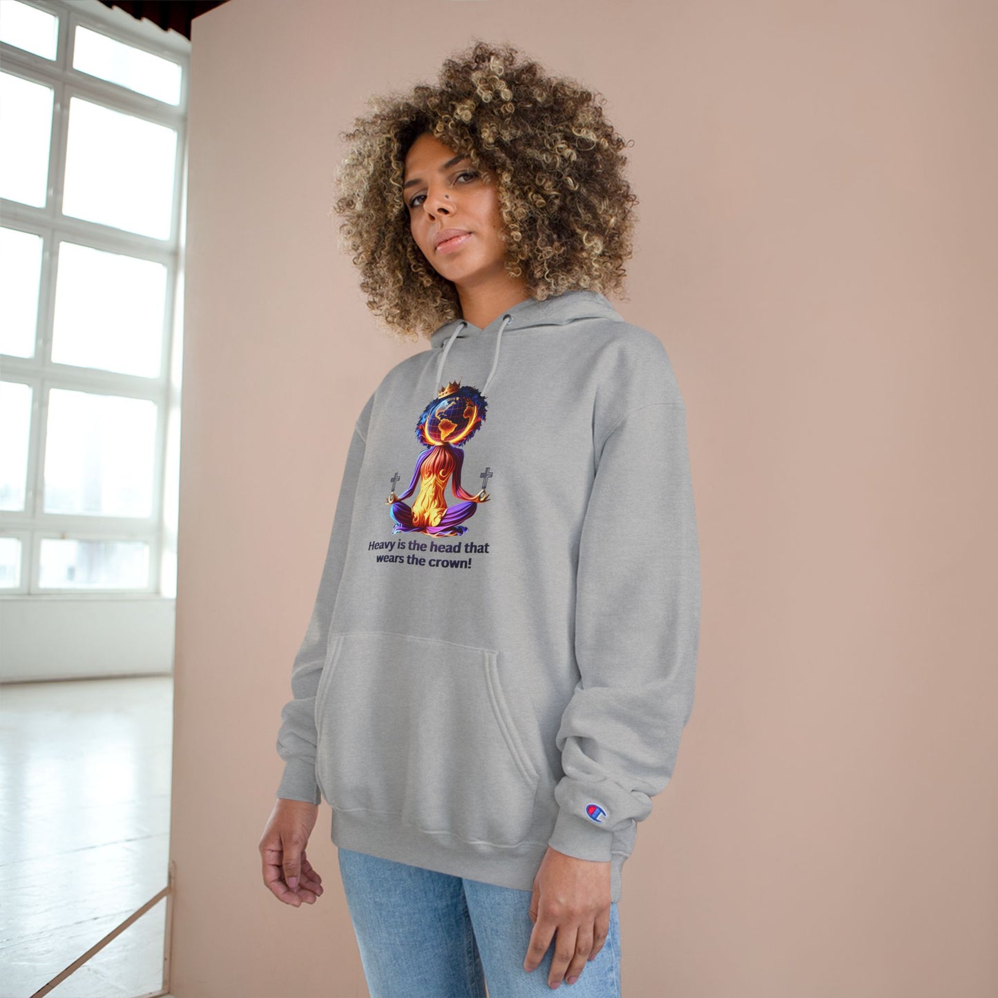 "Heavy is the Head" Champion Hoodie for Women, Inspirational Hoodie for Women, Women Empowerment Hoodies for Women