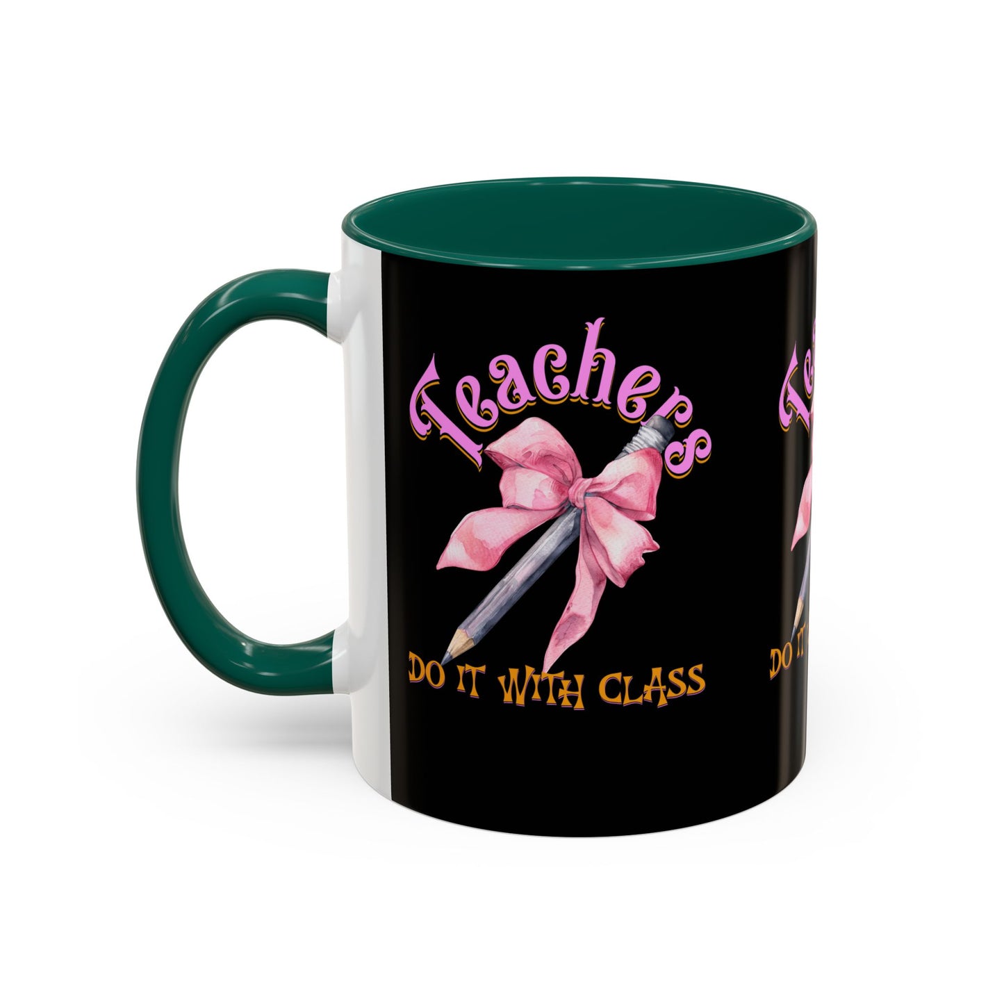 Colorful Mugs (11oz, 15oz), Teacher Appreciation Gift, Cute Gift for Teachers, Coffee Mug for Teachers, Coquette Bow Coffee Mug