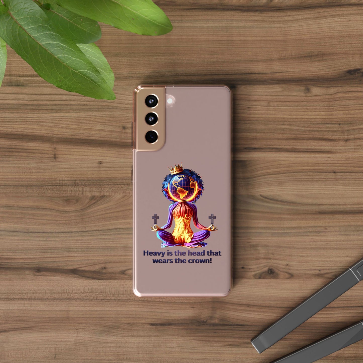 "Heavy is the Head" Clear Cellphone Case Cases, Inspirational Cellphone Case for iPhone and Samsung Phones, Custom Cellphone Case