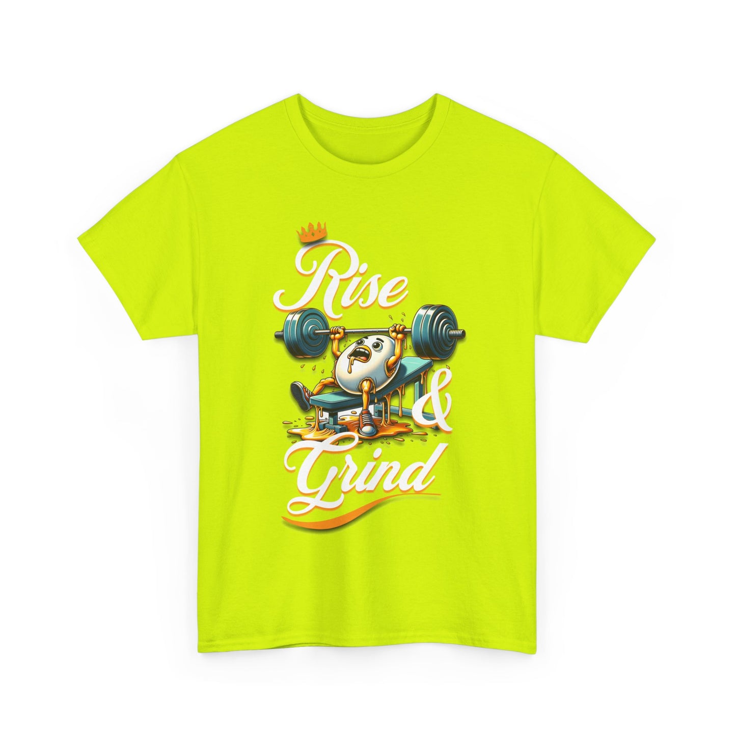 Egg-cellent Grind T-Shirts, Rise & Grind Gym Motivational Unisex Tee, Humorous T-Shirt for Fitness Enthusiasts, Motivational Cute Fitness T-Shirt