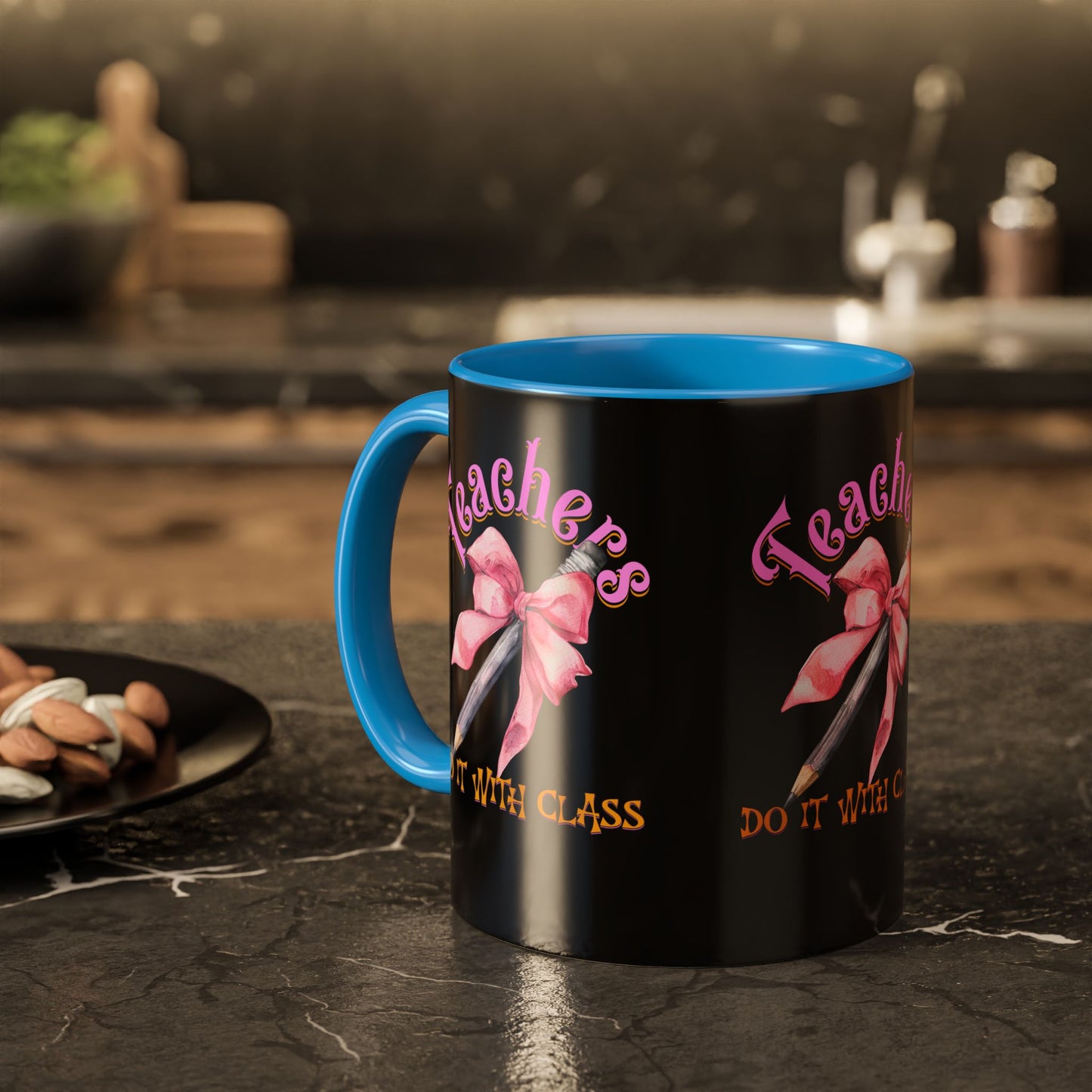 Colorful Mugs (11oz, 15oz), Teacher Appreciation Gift, Cute Gift for Teachers, Coffee Mug for Teachers, Coquette Bow Coffee Mug