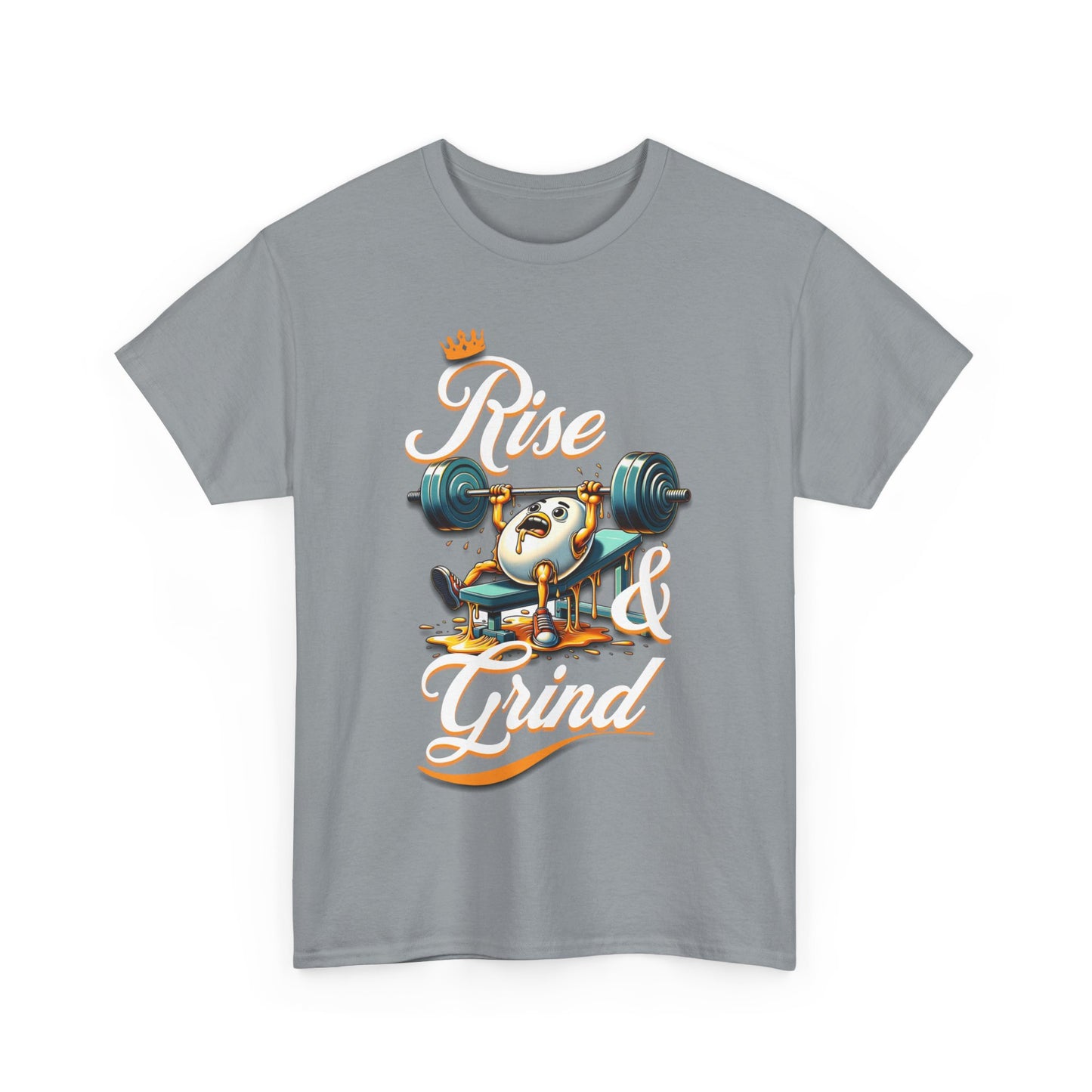 Egg-cellent Grind T-Shirts, Rise & Grind Gym Motivational Unisex Tee, Humorous T-Shirt for Fitness Enthusiasts, Motivational Cute Fitness T-Shirt