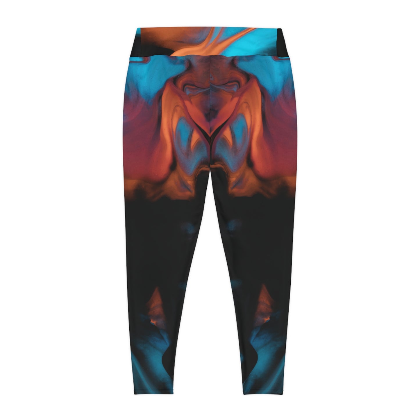 Plus Size Yoga Leggings - Vibrant Abstract Design for Comfort and Style, 2XL to 6XL Cute and Comfortable Leggings, Plus Size Fitness Pants