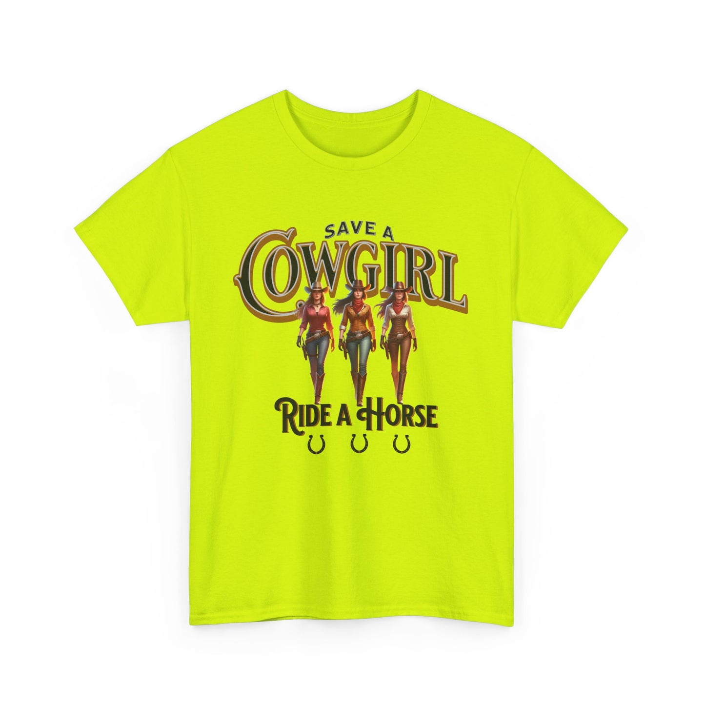 Save a Cowgirl Ride a Horse, Humorous Cowgirl T-Shirt, Cute Cowgirl Shirt for a Gift, Funny Cowgirl T-Shirt for Women, Horse Lover Shirt