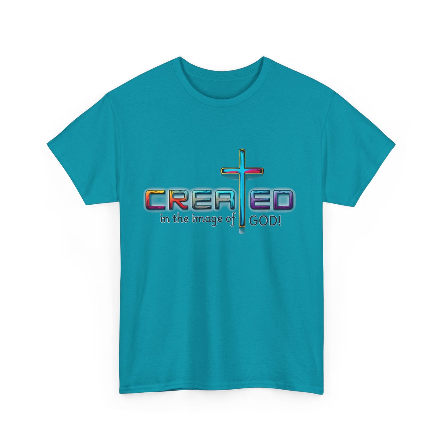 Religious T-Shirt, Inspirational Shirt, Unisex Christian Apparel, Jesus T-Shirt to Motivate, Christian T-Shirt, Created in His Image, God is