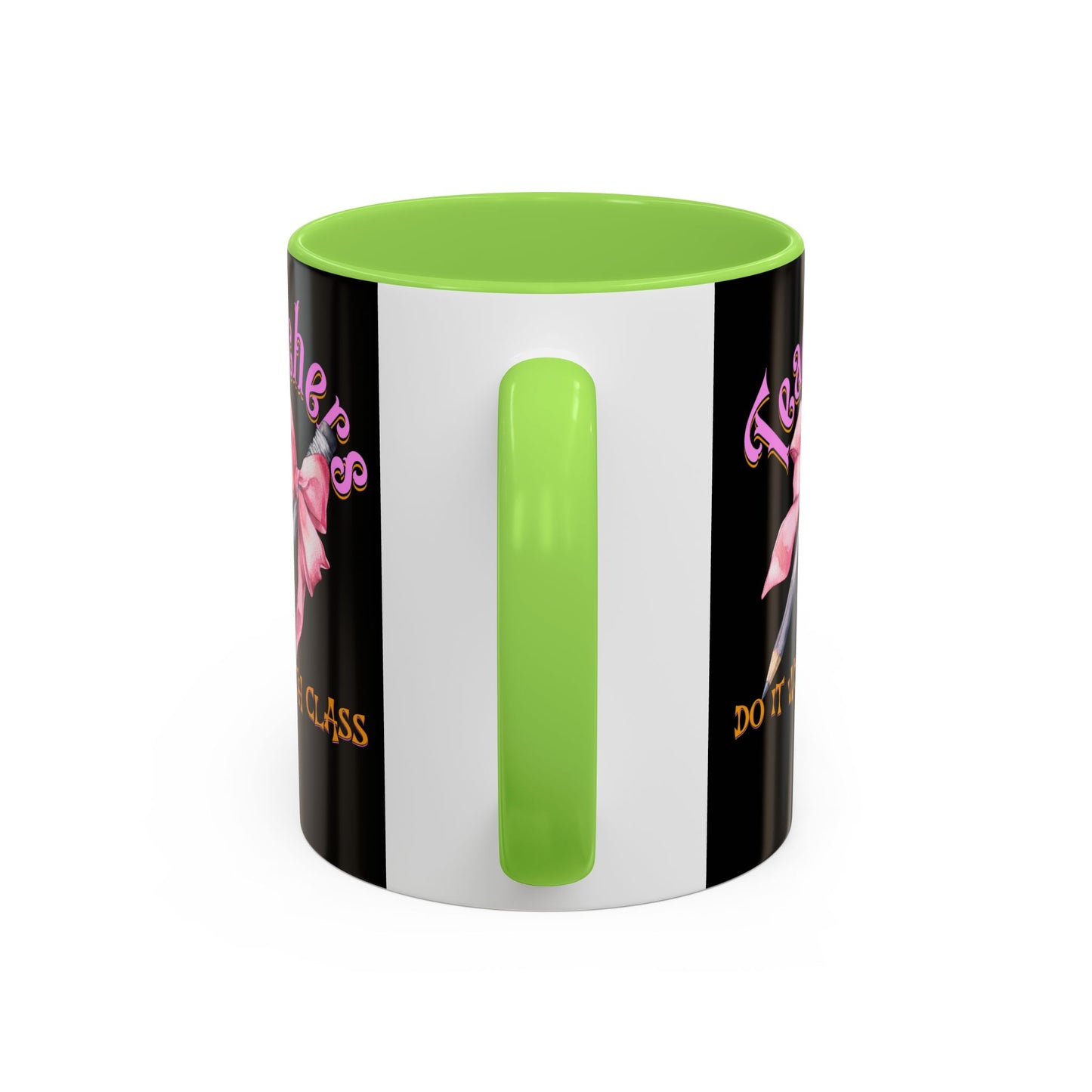 Colorful Mugs (11oz, 15oz), Teacher Appreciation Gift, Cute Gift for Teachers, Coffee Mug for Teachers, Coquette Bow Coffee Mug