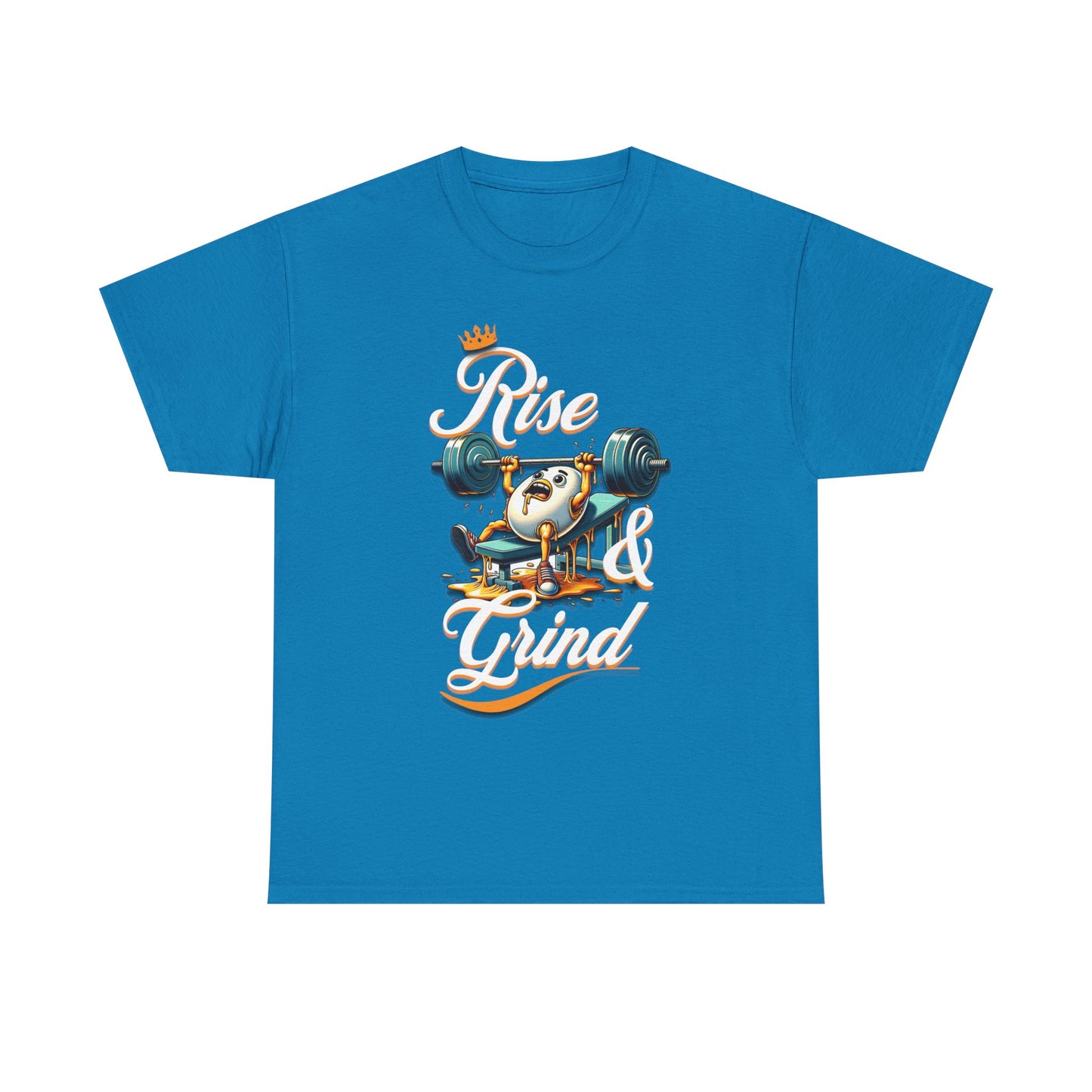 Egg-cellent Grind T-Shirts, Rise & Grind Gym Motivational Unisex Tee, Humorous T-Shirt for Fitness Enthusiasts, Motivational Cute Fitness T-Shirt