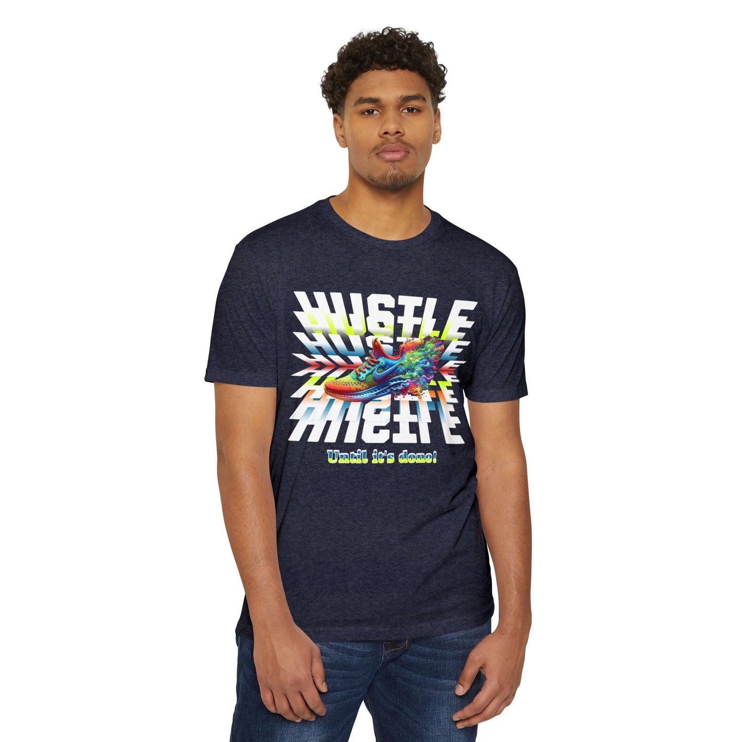 Unisex Motivational Hustle T-Shirt, Never Give Up Shirt, Hustle and Motivate Shirt, Perseverance and Commitment Tees