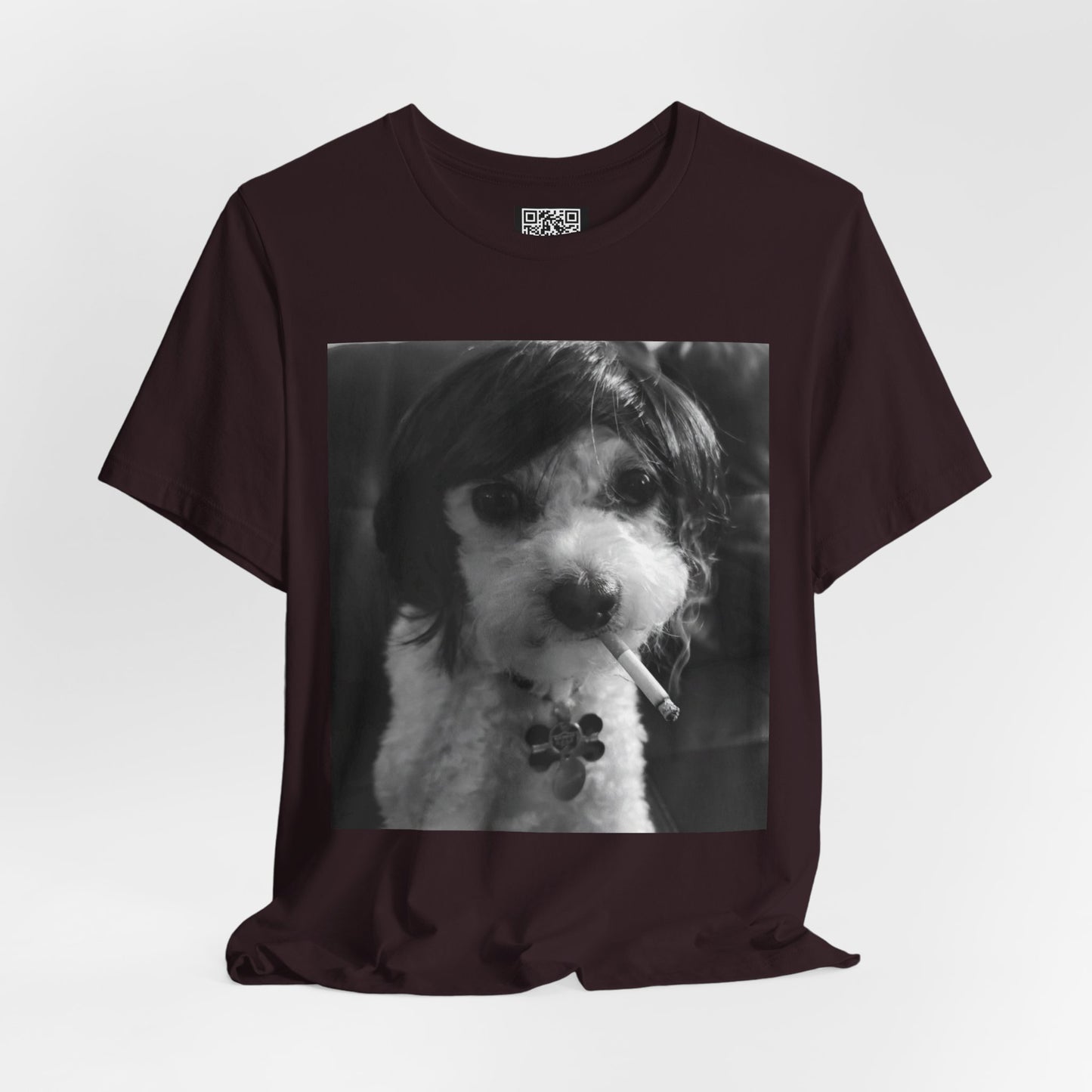Personalized Dog Photo Tee — Retro Black & White Puppy Portrait T-Shirt