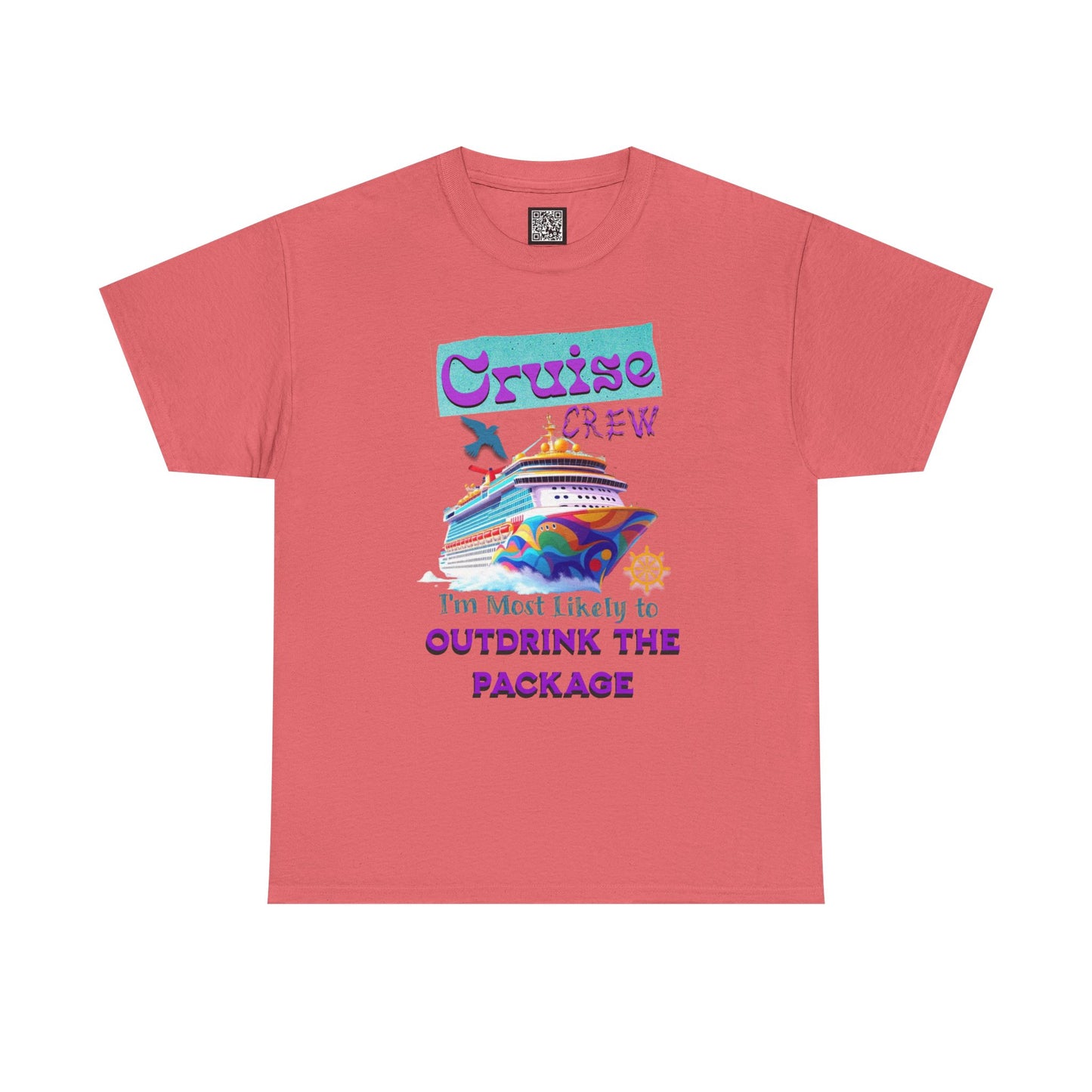 Cruise Crew Outdrink Package Tee | Fun Vacation T-Shirt | Perfect for Summer, Group Trips, Gifts, Drink Package T-Shirt for Cruise