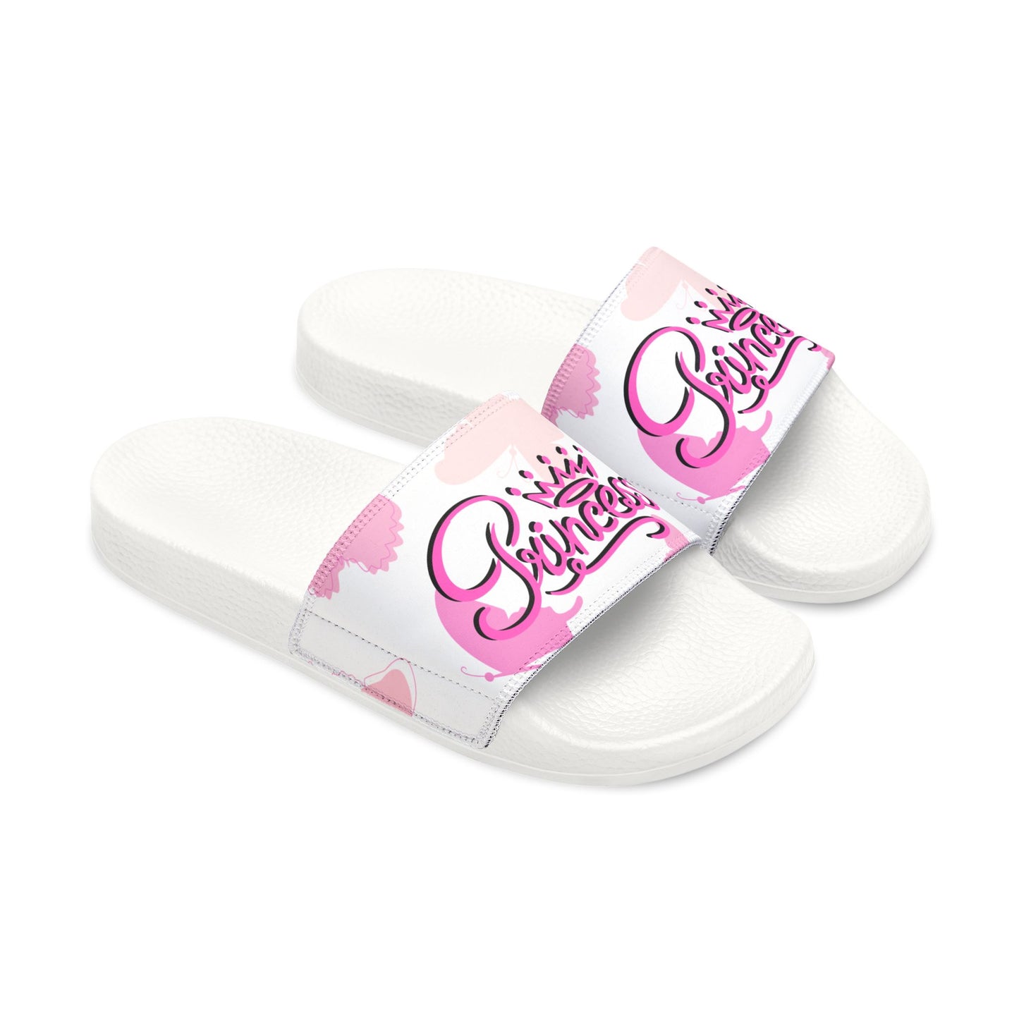 "Princess Dreams" Kids Slide Sandals with Pink & Purple Butterflies