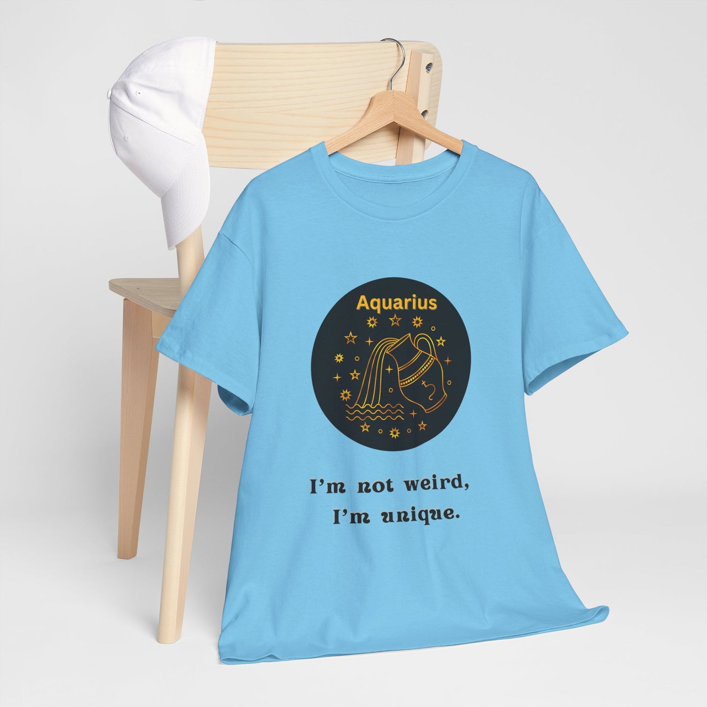 Aquarius T-Shirt, Aquarius Horoscope Gifts, Birth Month Gifts, Zodiac Sign T-Shirt Gifts, Astrology T-Shirt, Unisex Heavy Cotton Tee
