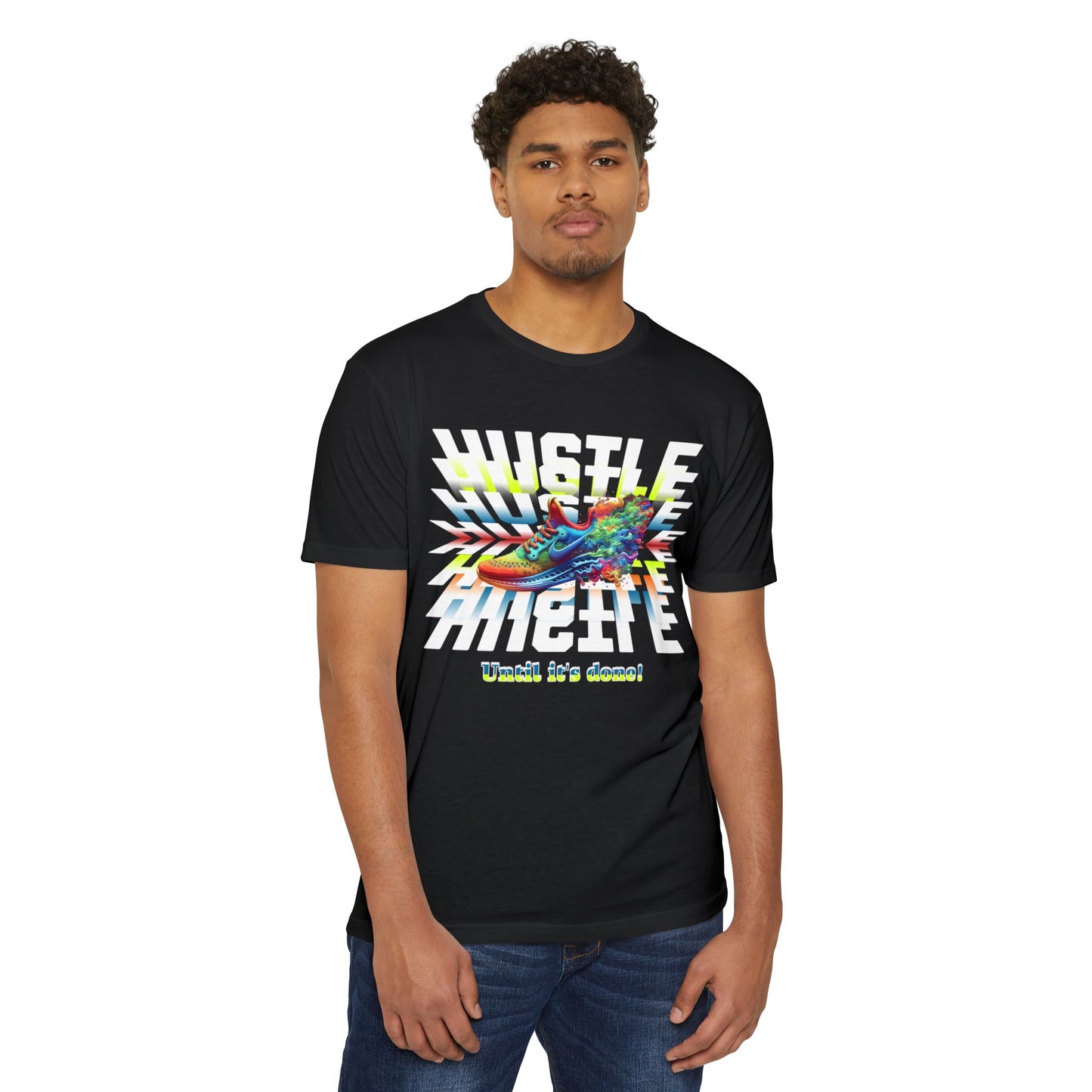 Unisex Motivational Hustle T-Shirt, Never Give Up Shirt, Hustle and Motivate Shirt, Perseverance and Commitment Tees