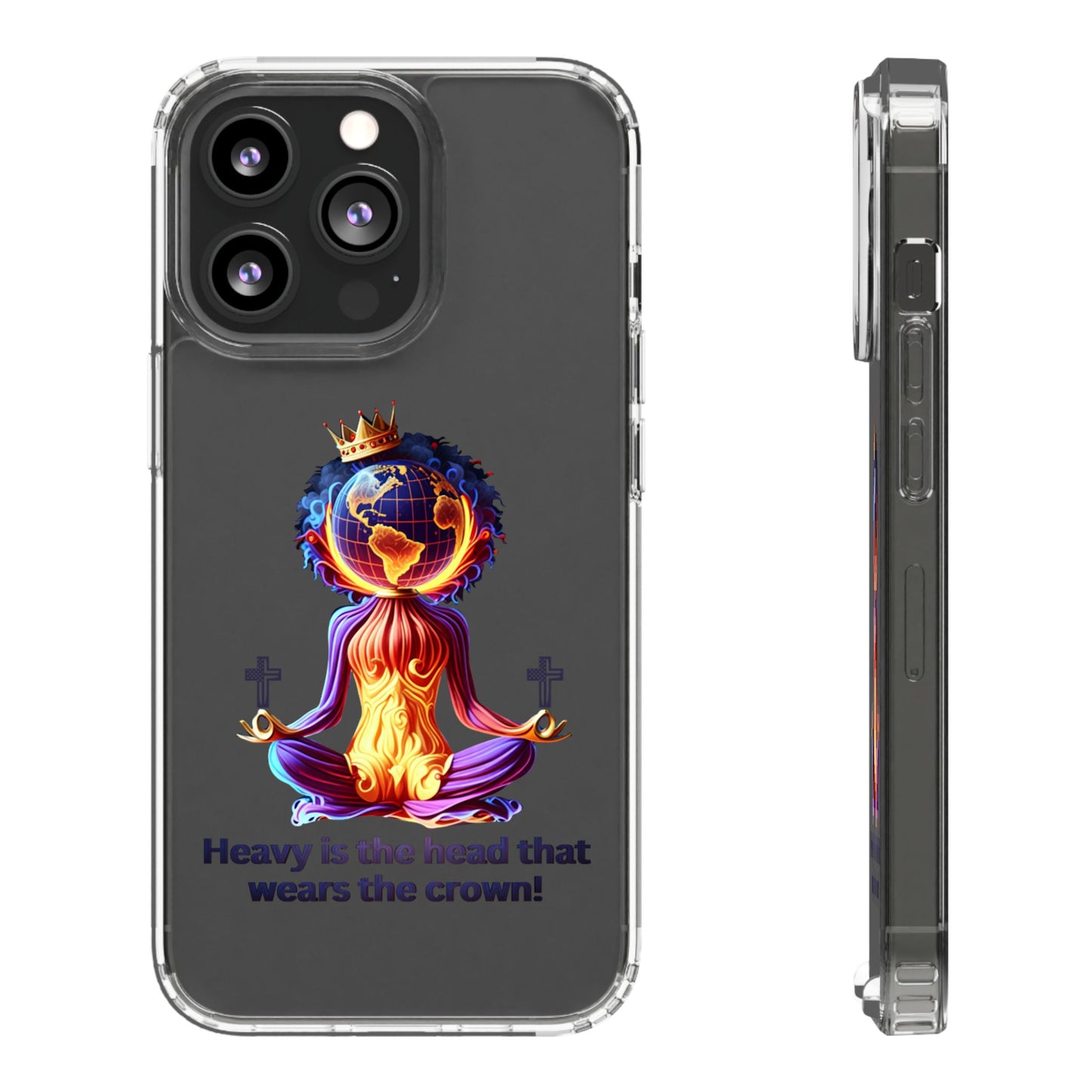 "Heavy is the Head" Clear Cellphone Case Cases, Inspirational Cellphone Case for iPhone and Samsung Phones, Custom Cellphone Case