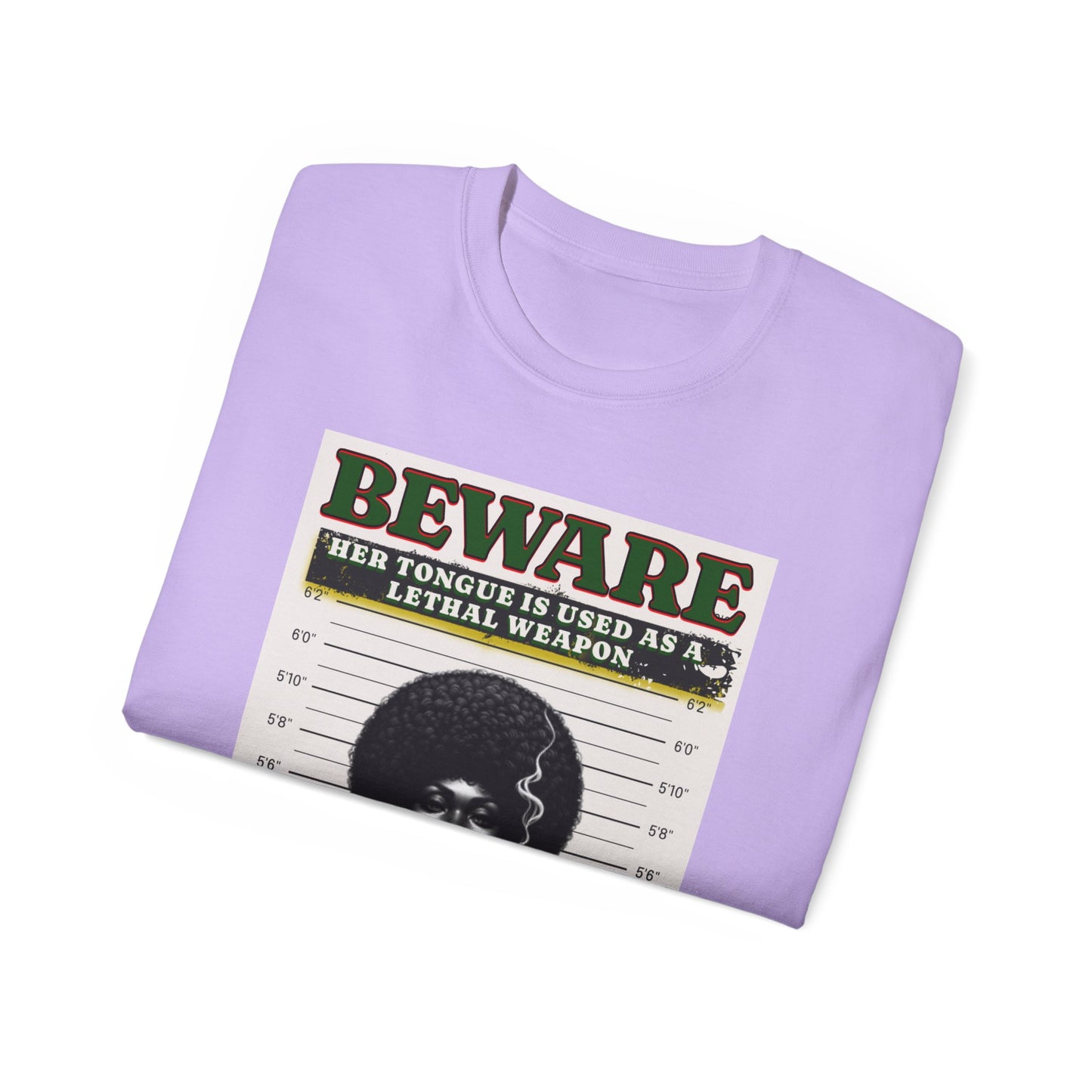 Empowering Graphic Tee, Her Tongue is a Lethal Weapon Shirt, FAFO Cotton T-Shirt, Inspirational Art Tee, Funny Trendy Gift for Friends