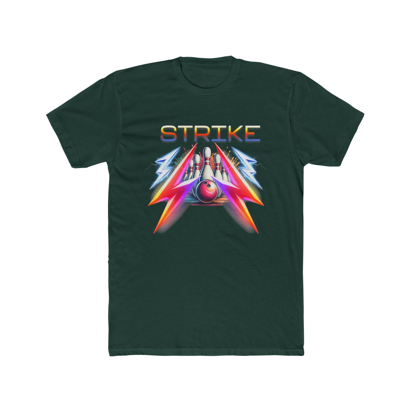 Retro Bowling Strike Unisex Cotton Crew Tee, When You Roll Up and Show Out on the Lanes, Strike Bowling T-Shirt for Men and Women