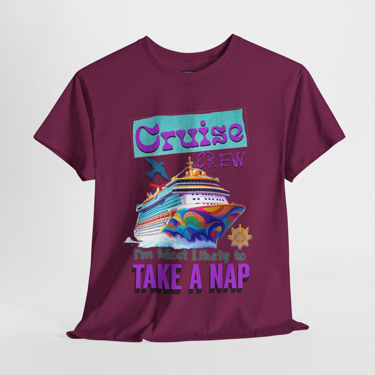 Cruise Crew Nap Tee, Unisex Cotton Shirt, Fun Cruise Vacation Apparel, Cruising Nautical Gift, Group Travel Outfit, Fun Cruise Shirt