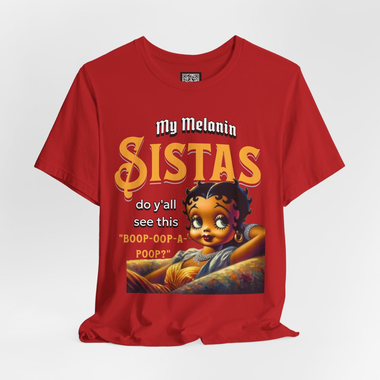 Melanin Betty Boop T-Shirt – "My Melanin Sistas" Black Girl Magic Tee, Funny Black Culture Shirt, XS–4XL