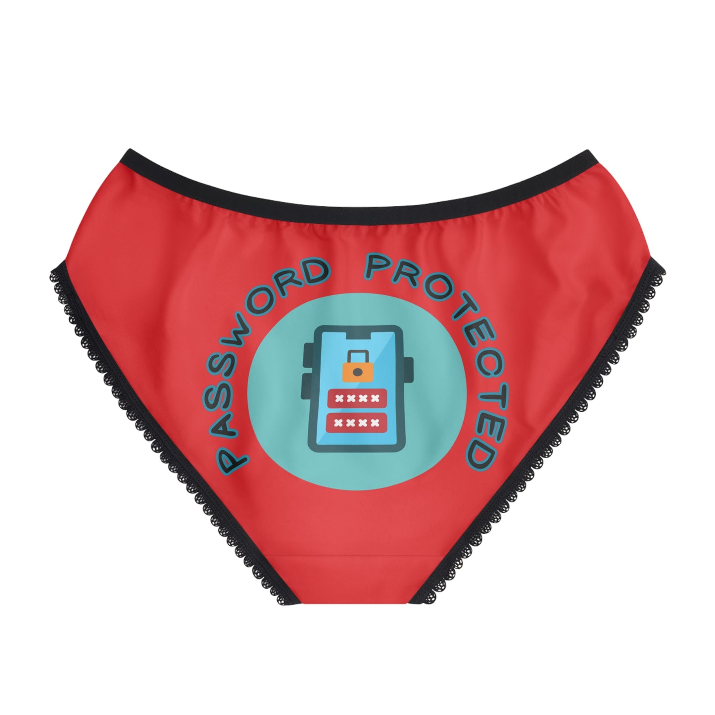 Password Protected Women's Briefs (AOP) Lightweight Women's Brief