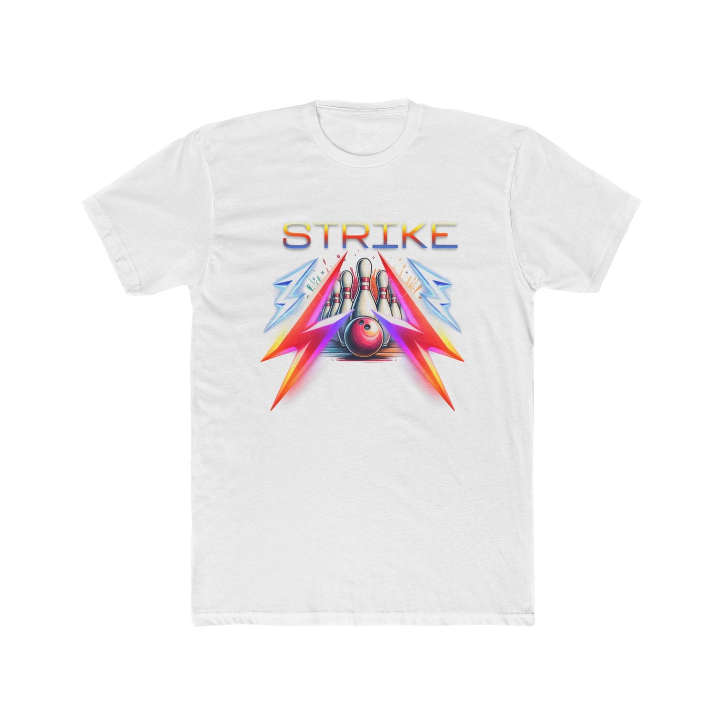 Retro Bowling Strike Unisex Cotton Crew Tee, When You Roll Up and Show Out on the Lanes, Strike Bowling T-Shirt for Men and Women