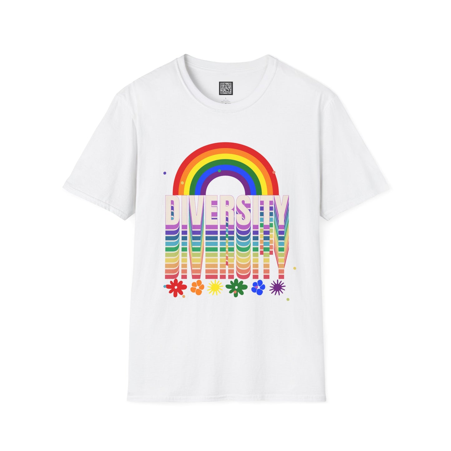Rainbow Diversity Unisex Softstyle T-Shirt, LGBTQ+ Pride Apparel, WEHO Inclusive Gift, Casual Wear, Colorful Tee for Pride Celebrations