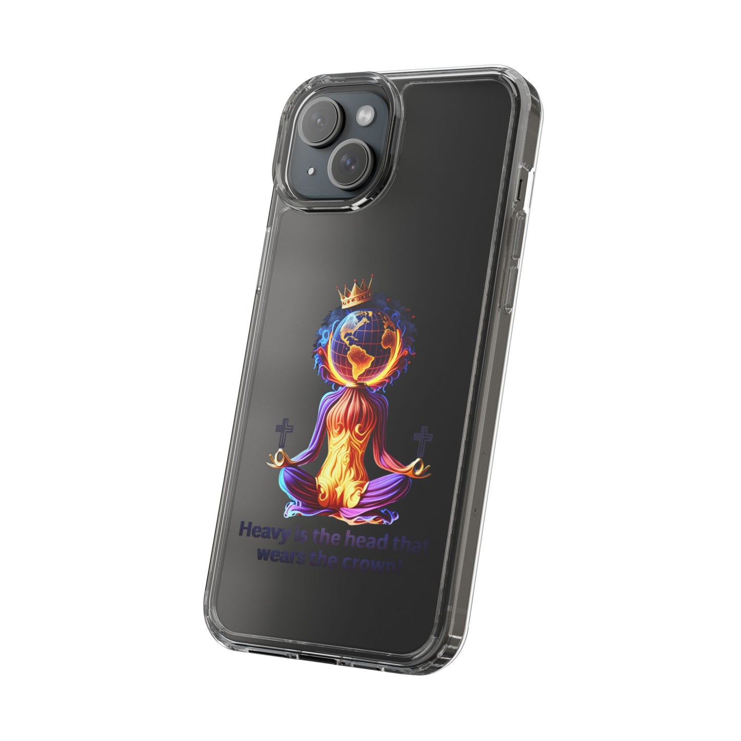 "Heavy is the Head" Clear Cellphone Case Cases, Inspirational Cellphone Case for iPhone and Samsung Phones, Custom Cellphone Case