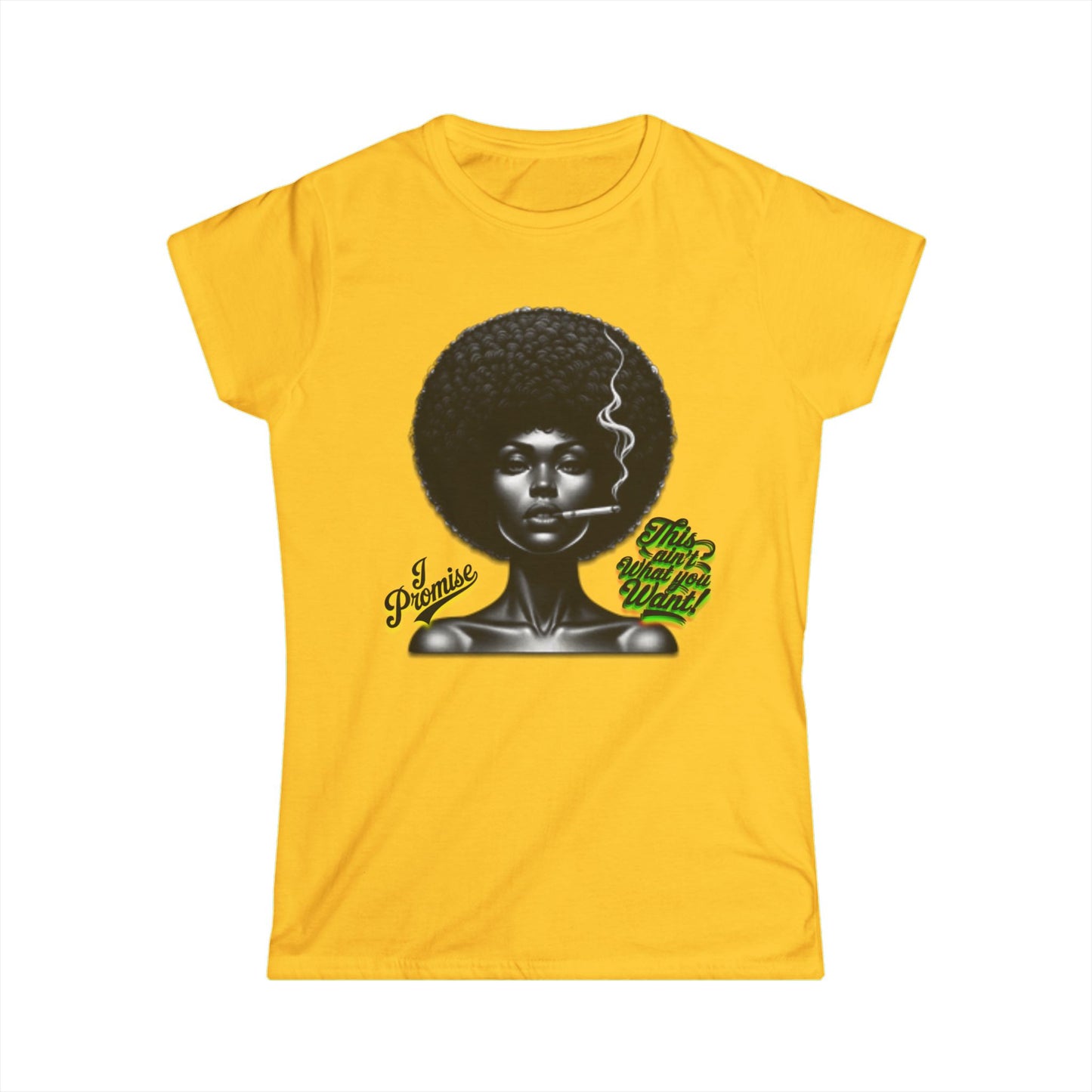 Black Woman Graphic Tee - "I Promise This Ain’t What You Want", Melanin T-Shirts for Black Women, 92% Black Women Shirts, Black Girl Magic Tee