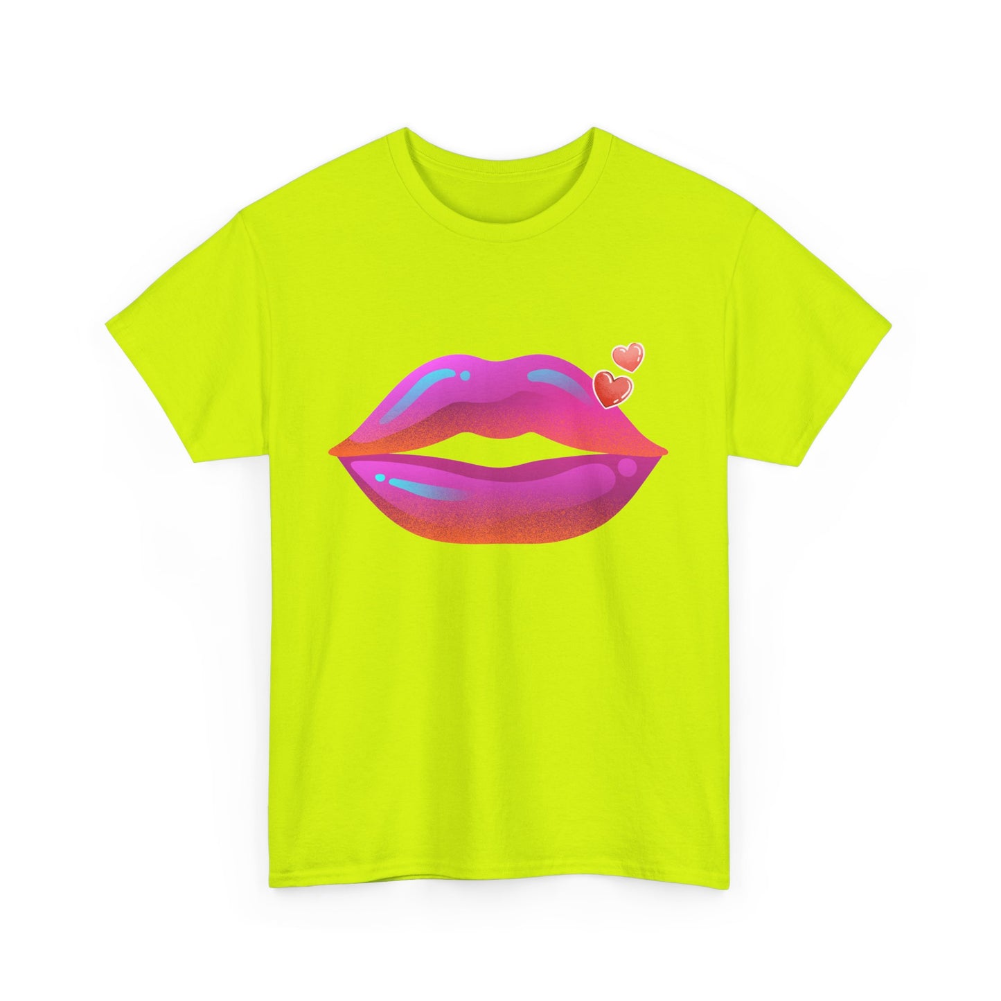 Bold Kiss Lips with Hearts Shirt, Vibrant Pop Art Lip T-Shirt, Valentine T-Shirt Gift, Lip Art Shirt, Black History T-Shirts for Women