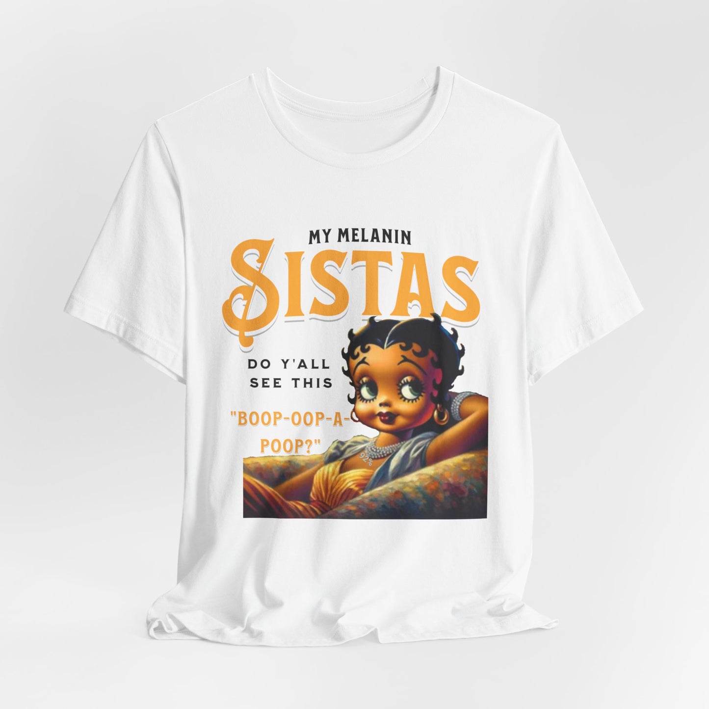 Melanin Betty Boop, 92% Black Woman Shirt, Black Girl Magic Tees, Black Culture T-Shirts, Humorous Betty Boop Shirts, Betty Boop T-Shirts