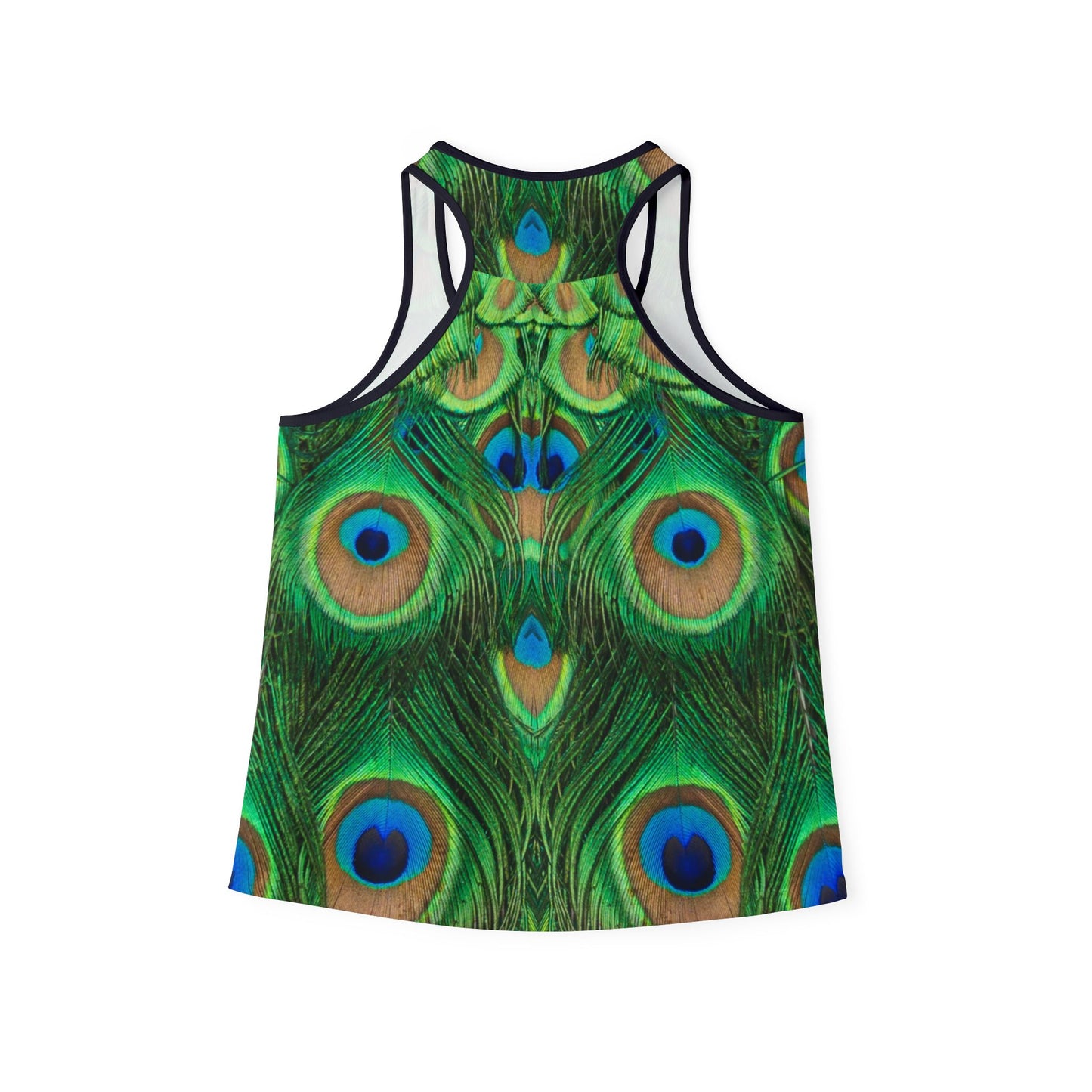 Vibrant Peacock Print Women's Tank Top, Perfect for Summer and Special Occasions, Matching Yoga Pants Sold Separately, Peacock Lover Merch