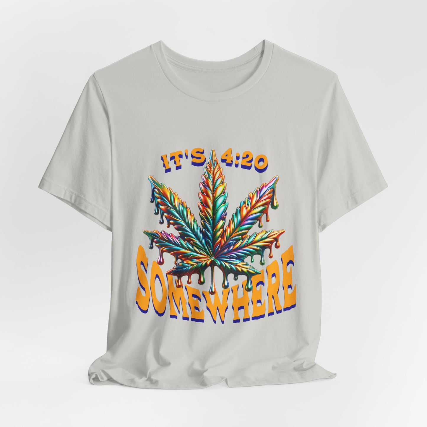 It's 420 Somewhere T-Shirt, Funny Marijuana Shirt, Cannabis Lifestyle Shirts, Funny Stoner Shirt, Cannabis Leaf T-Shirts, 420-Friendly Fashion