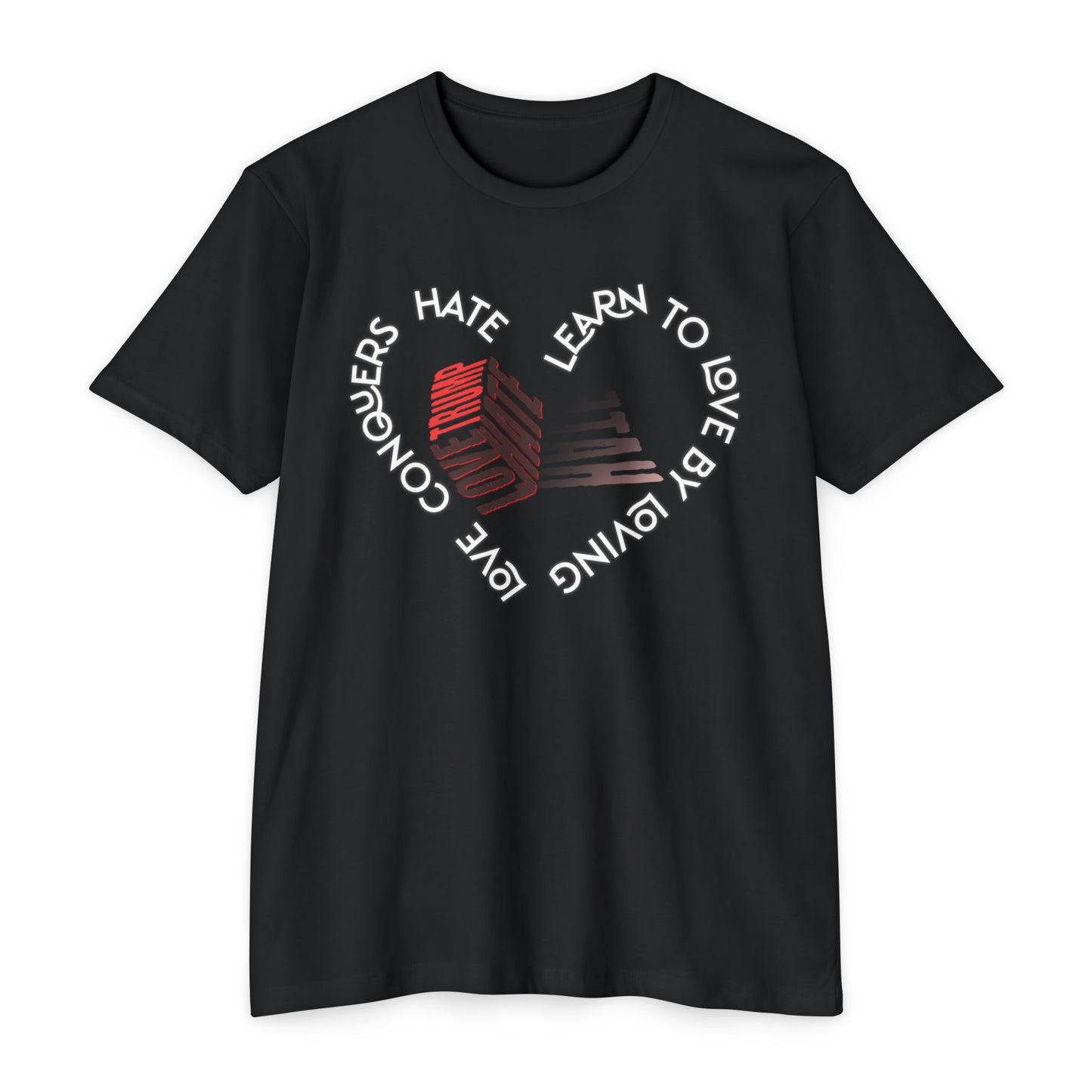 Vibrant Love Trump Hate Unisex T-Shirt, Graphic Tee for Casual Wear, Ideal for Gift, Summer Vibes, Celebration Style, Trendy Streetwear