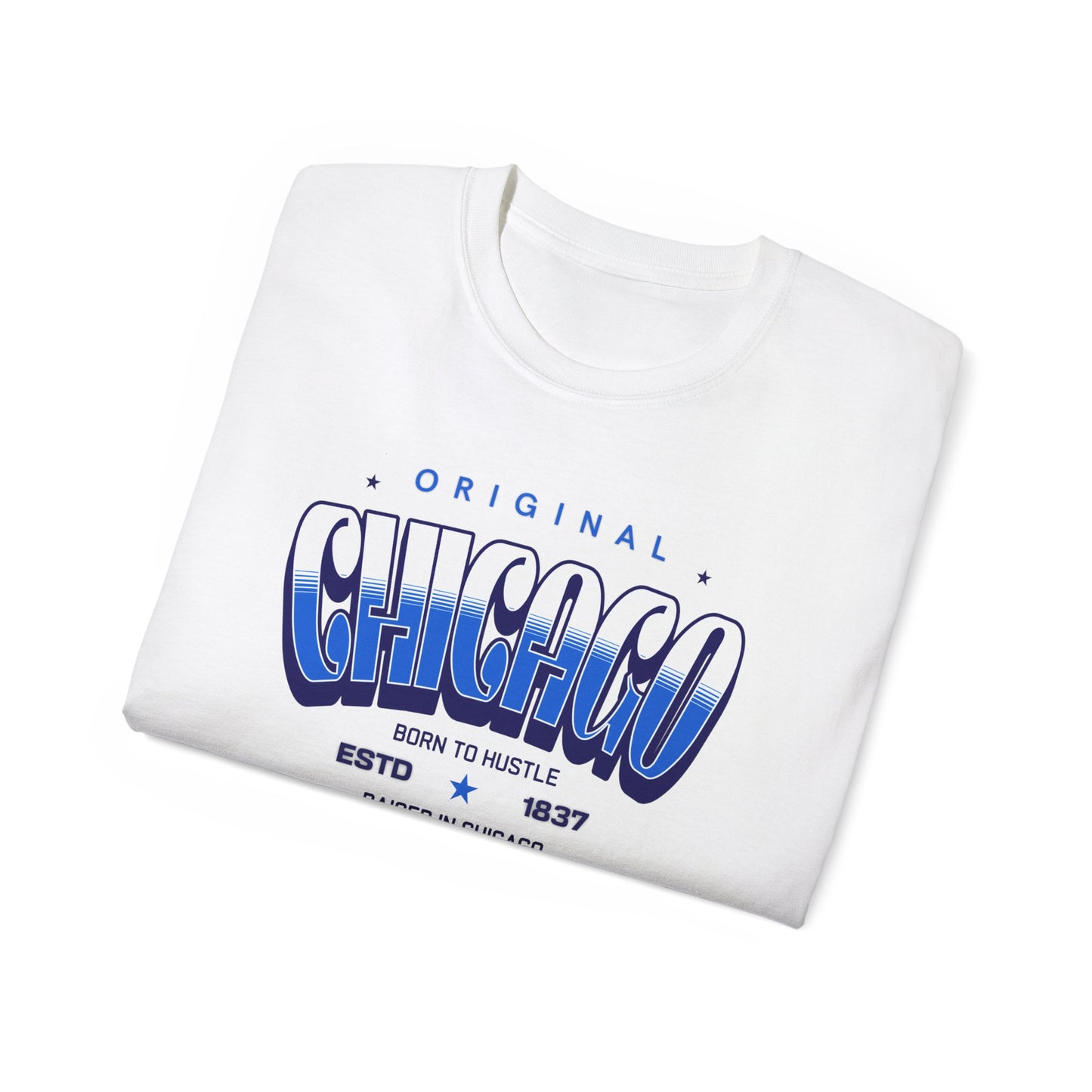 Chicago Hustle Graphic Tee, Streetwear T-Shirt, Gift for Travelers, Chicago Souvenir, Unisex Chicago T-Shirts Casual Wear. Chi-Town Tees
