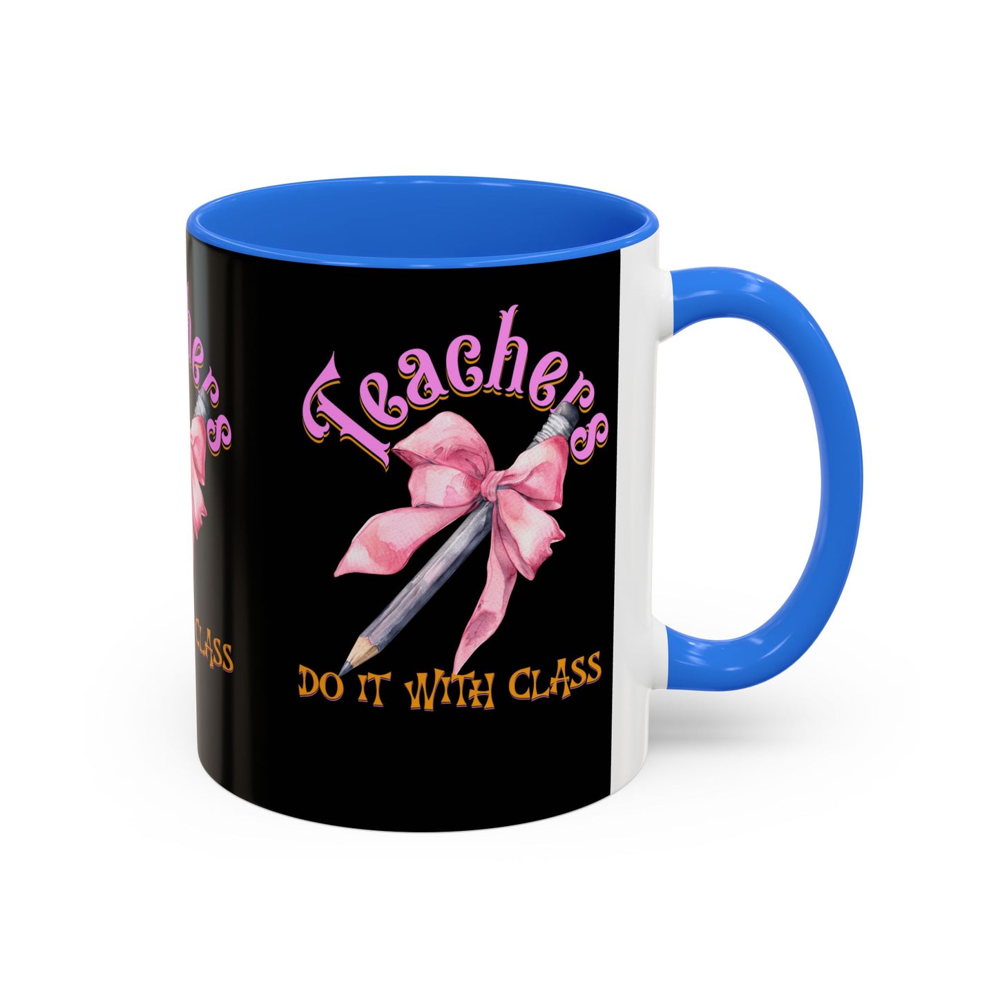 Colorful Mugs (11oz, 15oz), Teacher Appreciation Gift, Cute Gift for Teachers, Coffee Mug for Teachers, Coquette Bow Coffee Mug