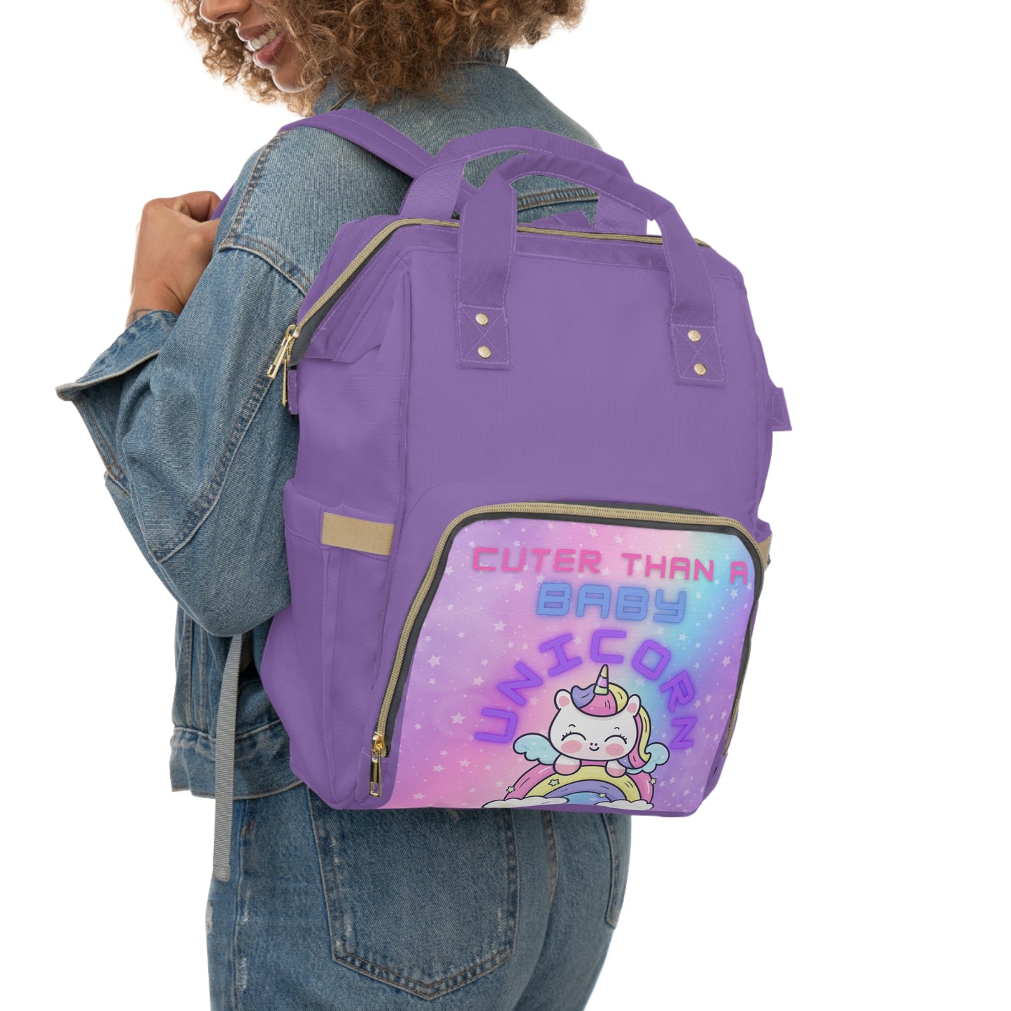 Cuter Than a Baby Unicorn Multifunctional Diaper Backpack, Perfect Gift for a Newborn Baby,