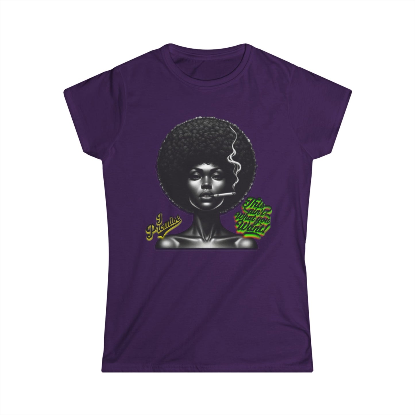 Black Woman Graphic Tee - "I Promise This Ain’t What You Want", Melanin T-Shirts for Black Women, 92% Black Women Shirts, Black Girl Magic Tee