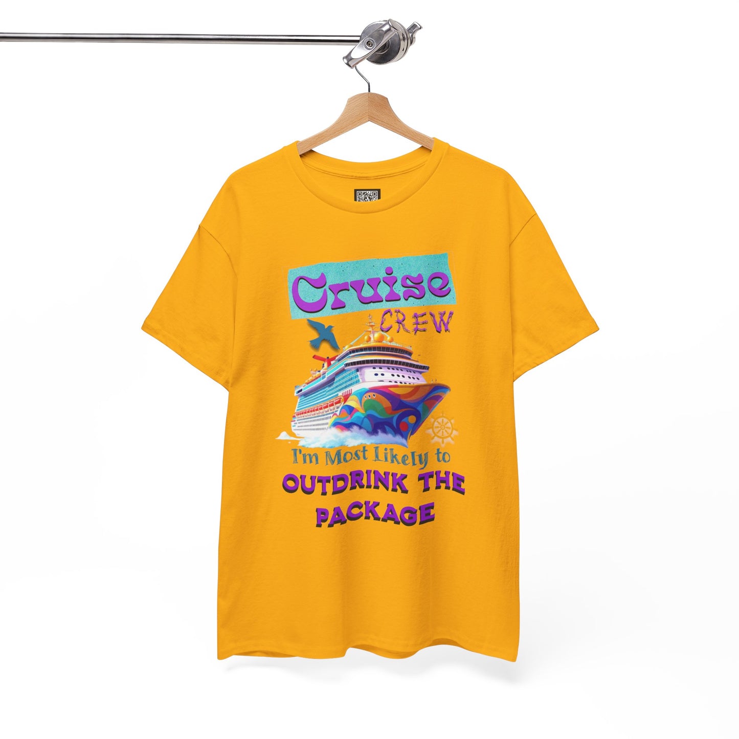 Cruise Crew Outdrink Package Tee | Fun Vacation T-Shirt | Perfect for Summer, Group Trips, Gifts, Drink Package T-Shirt for Cruise
