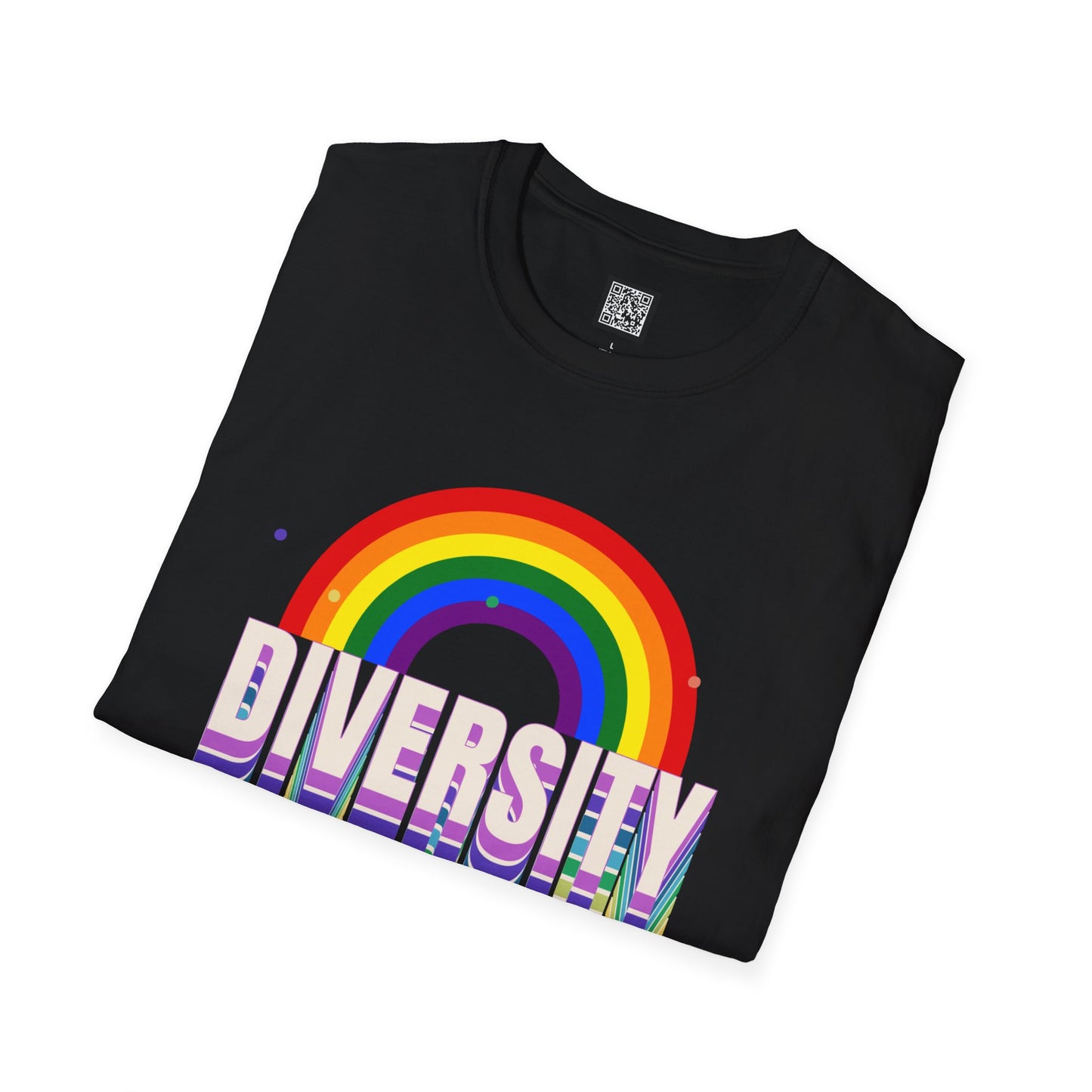 Rainbow Diversity Unisex Softstyle T-Shirt, LGBTQ+ Pride Apparel, WEHO Inclusive Gift, Casual Wear, Colorful Tee for Pride Celebrations