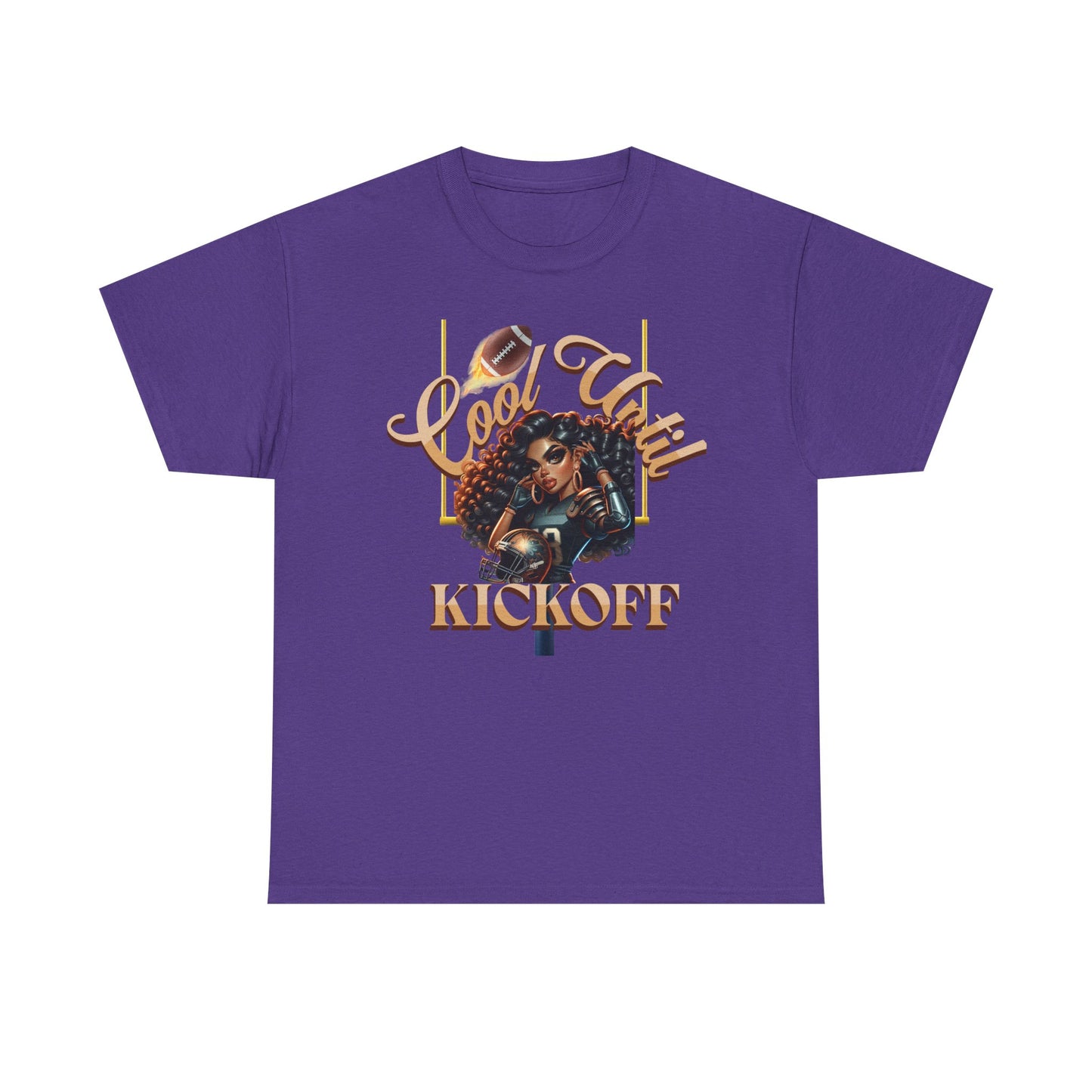 Cool Vibes Kickoff T-Shirt, Game Day Tee, Chic Football Apparel, Football Girl Shirt, Woman Glam Football Shirt, Cute Football Tees, Football Shirts