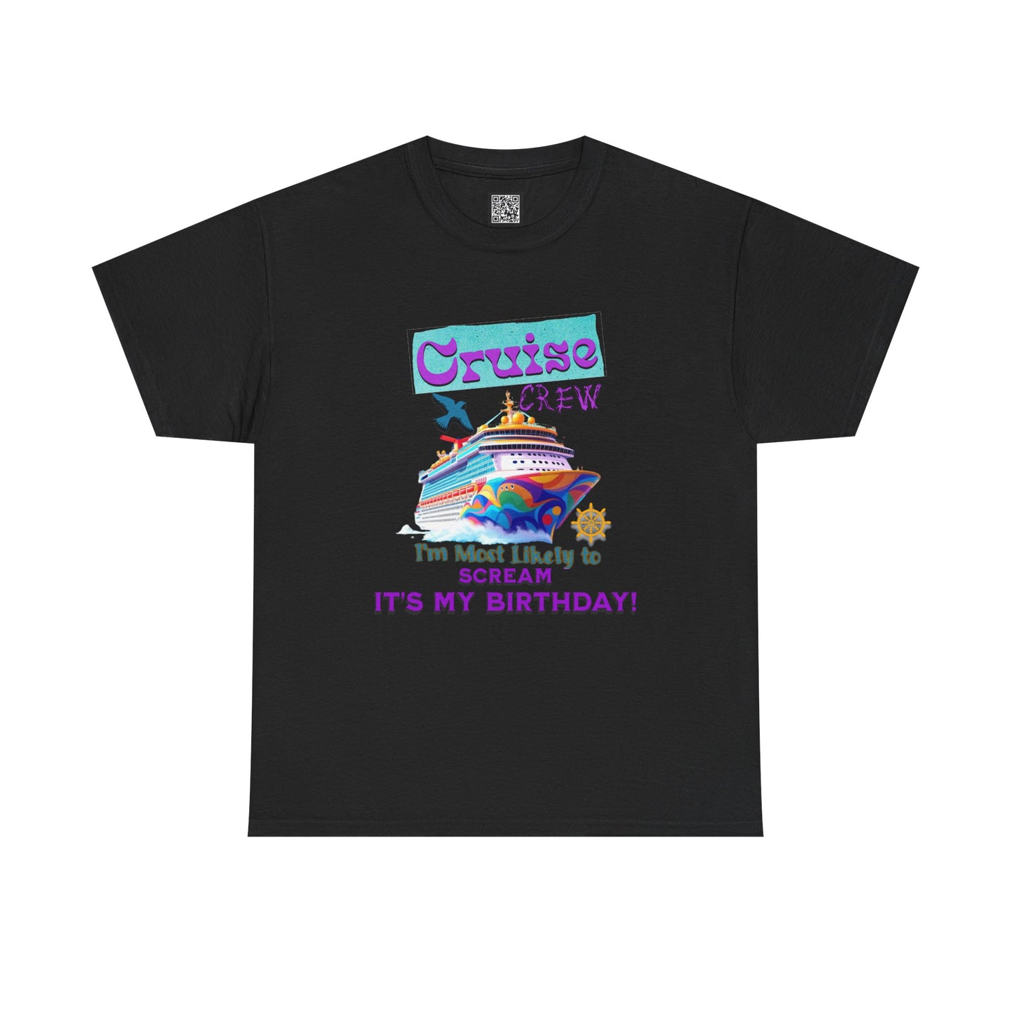 Cruise Crew Birthday T-Shirt, Vacation Shirt, Travel Tee, Fun Cruise Gift, Birthday Celebration Apparel for a Cruise Crew